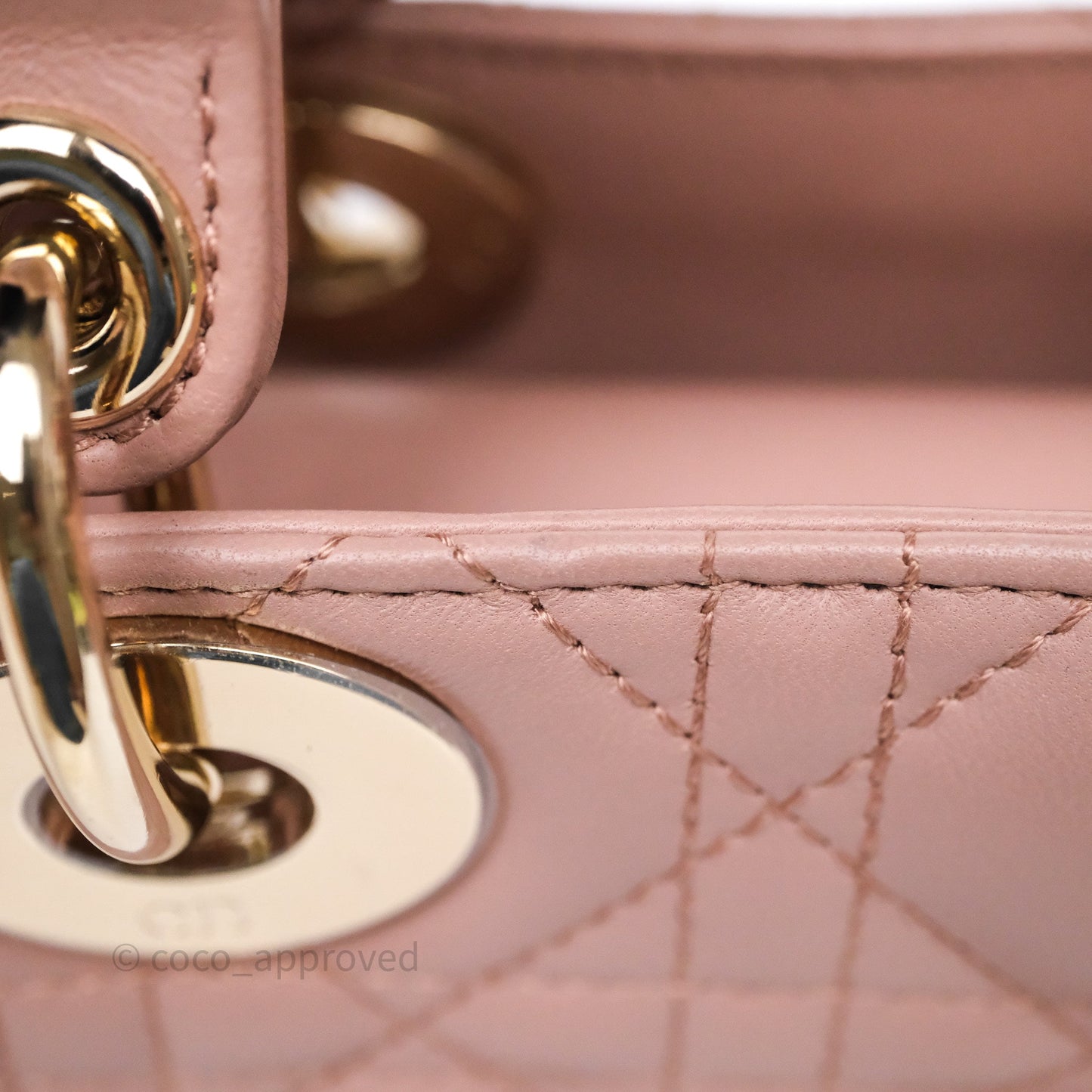 Christian Dior Small Lady Dior My ABCDior Bag Blush Cannage Lambskin
