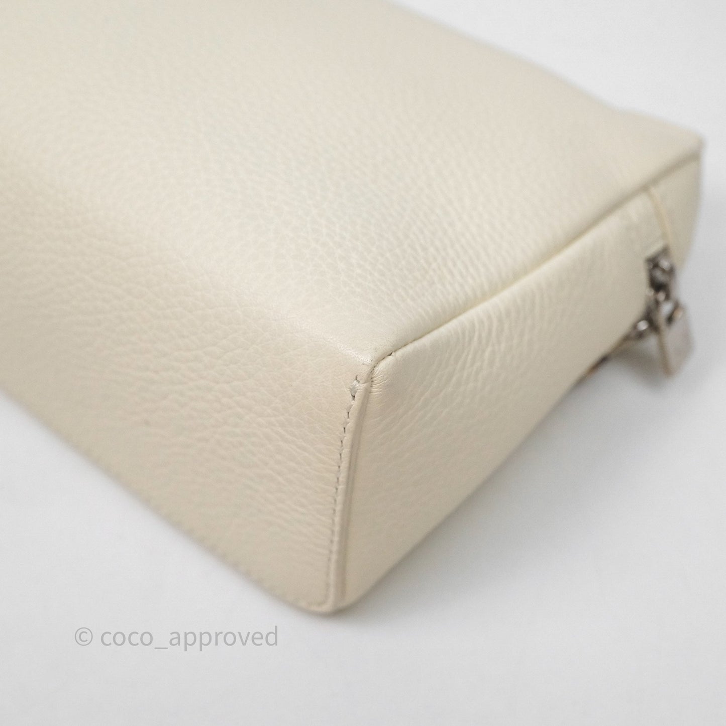 Loro Piana Extra Pocket L19 Ivory White Grained Calfskin