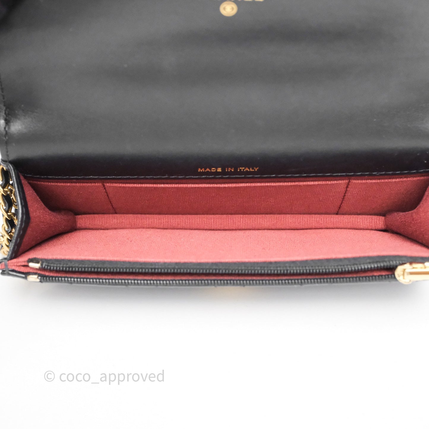 Chanel Quilted Perfect Fit Adjustable Phone Holder Black Calfskin Aged Gold Hardware