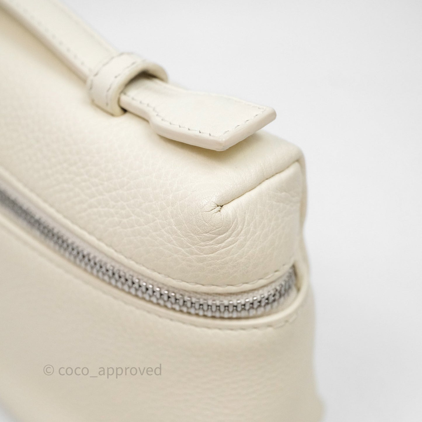 Loro Piana Extra Pocket L19 Ivory White Grained Calfskin