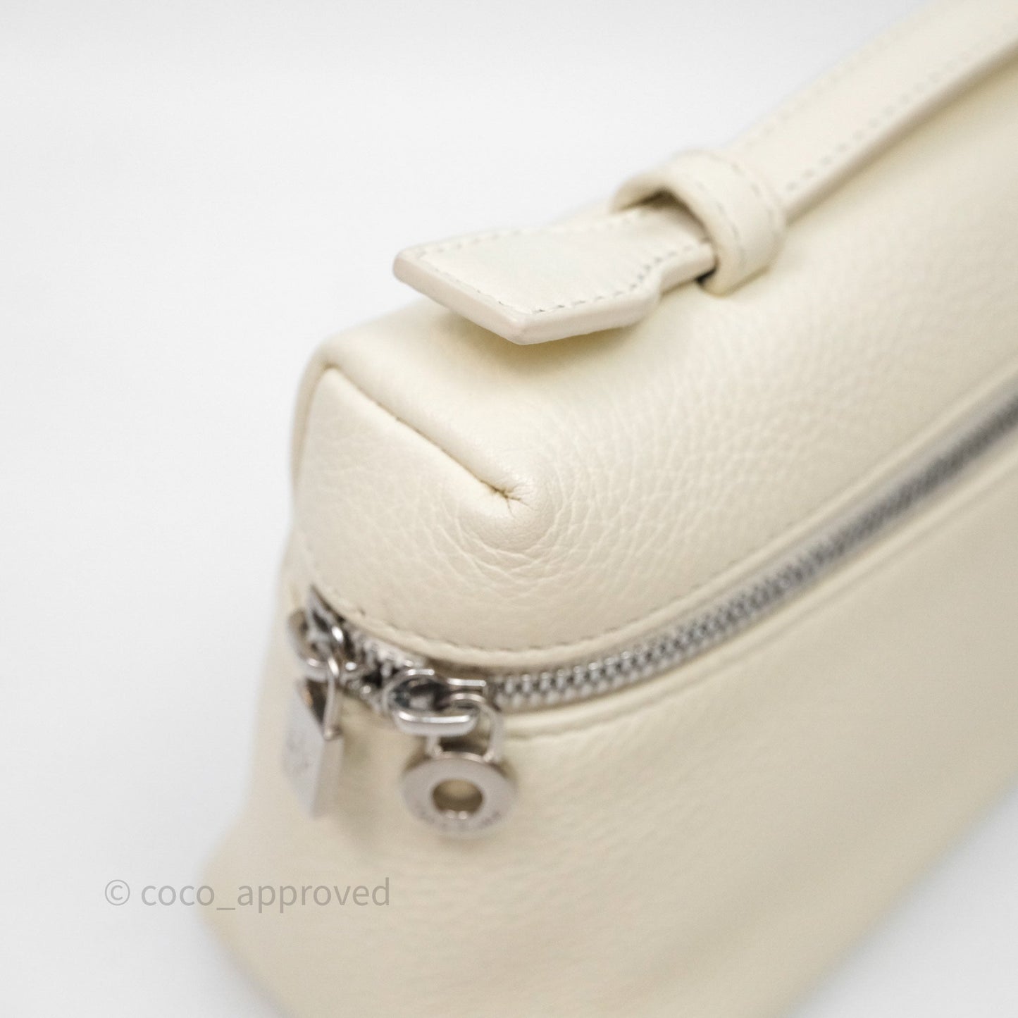Loro Piana Extra Pocket L19 Ivory White Grained Calfskin
