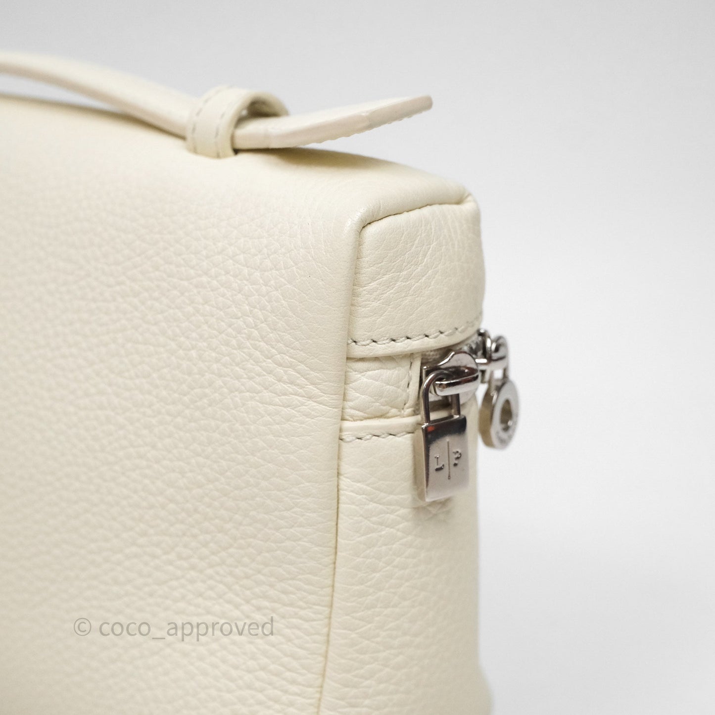Loro Piana Extra Pocket L19 Ivory White Grained Calfskin