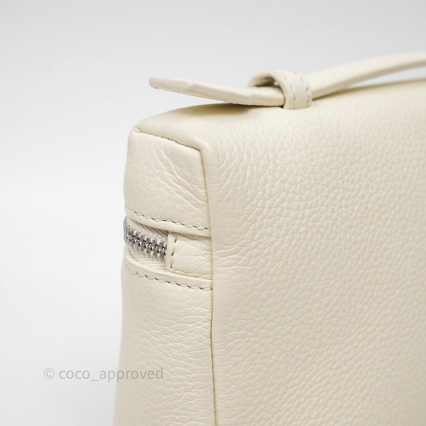 Loro Piana Extra Pocket L19 Ivory White Grained Calfskin