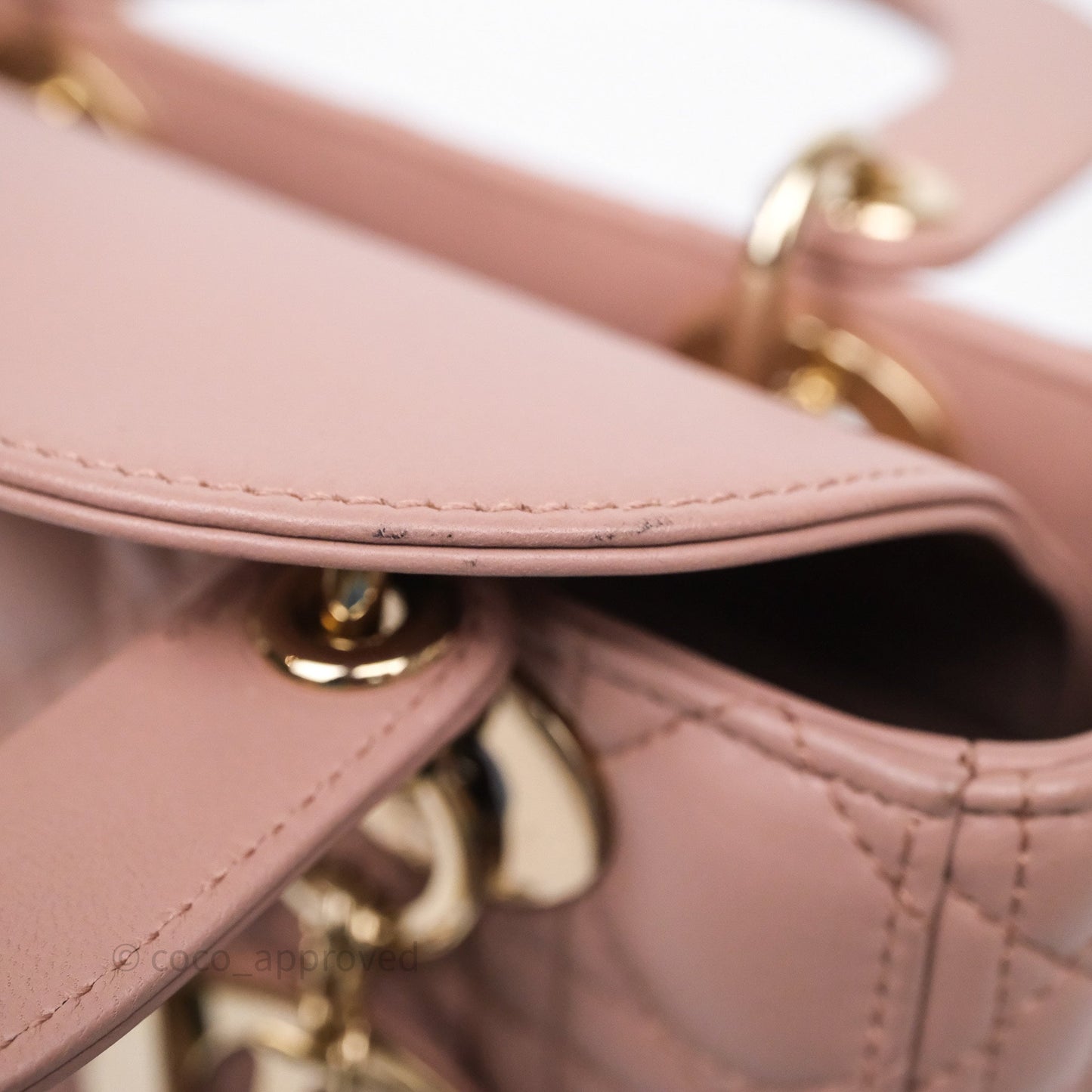 Christian Dior Small Lady Dior My ABCDior Bag Blush Cannage Lambskin