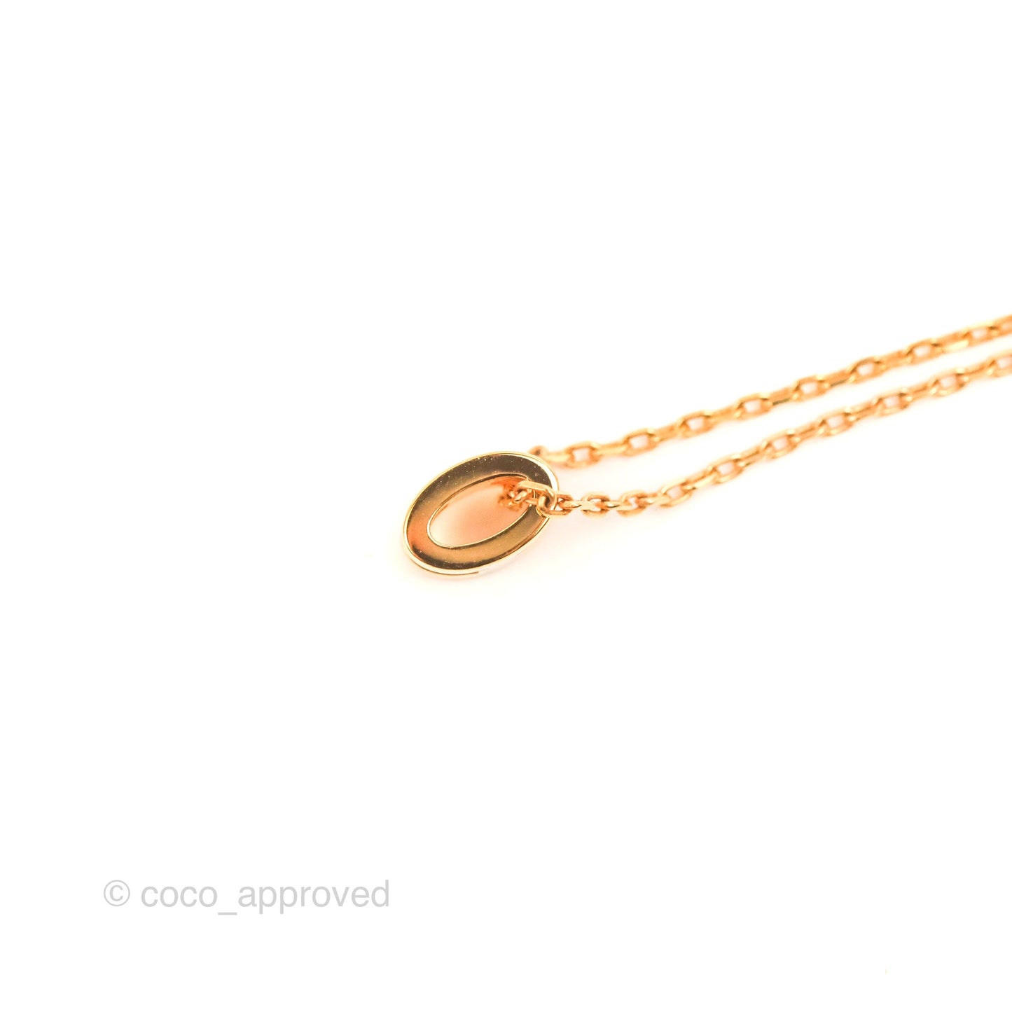 Hermès Mini Pop H Rose Dragee Pendant Necklace Rose Gold Hardware