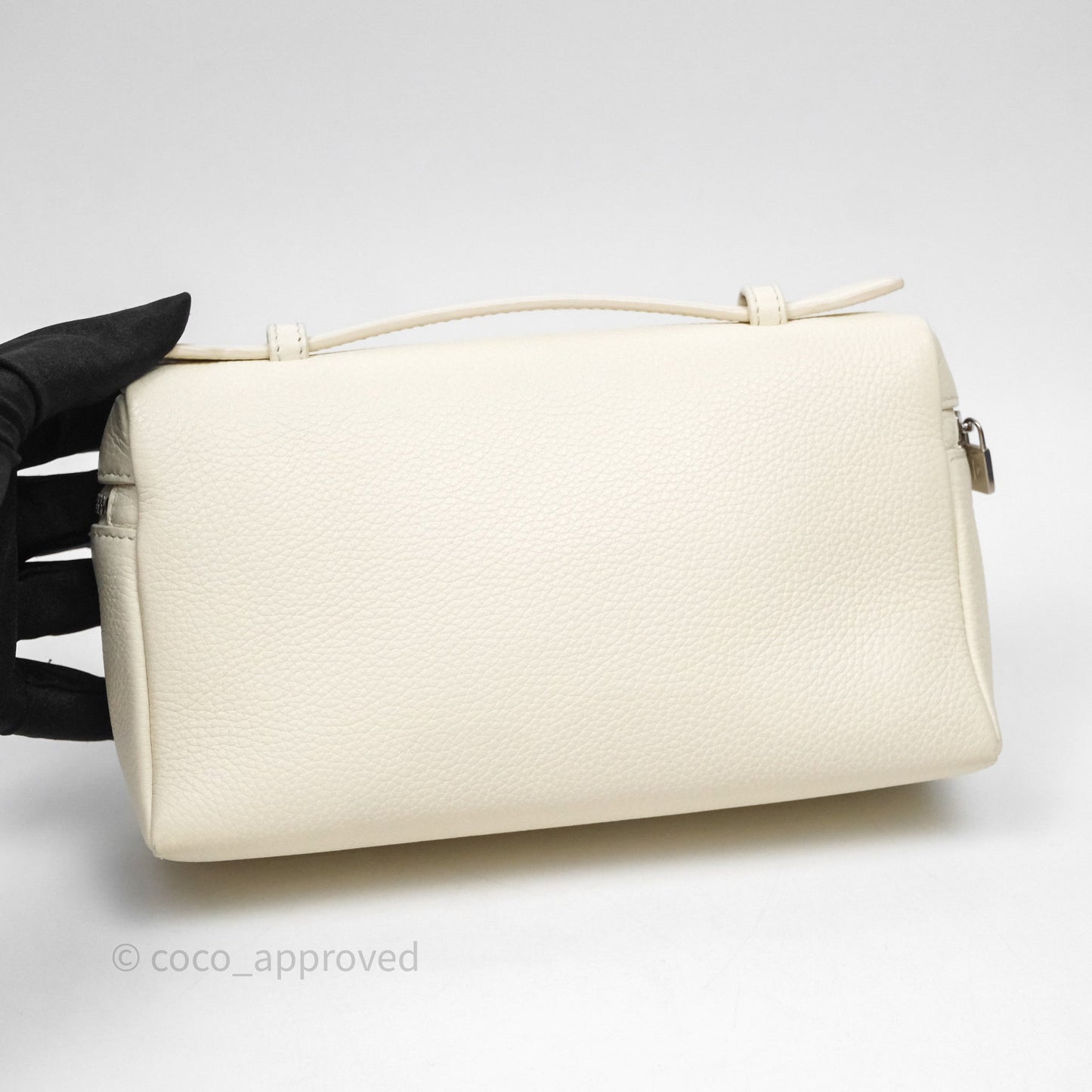 Loro Piana Extra Pocket L19 Ivory White Grained Calfskin