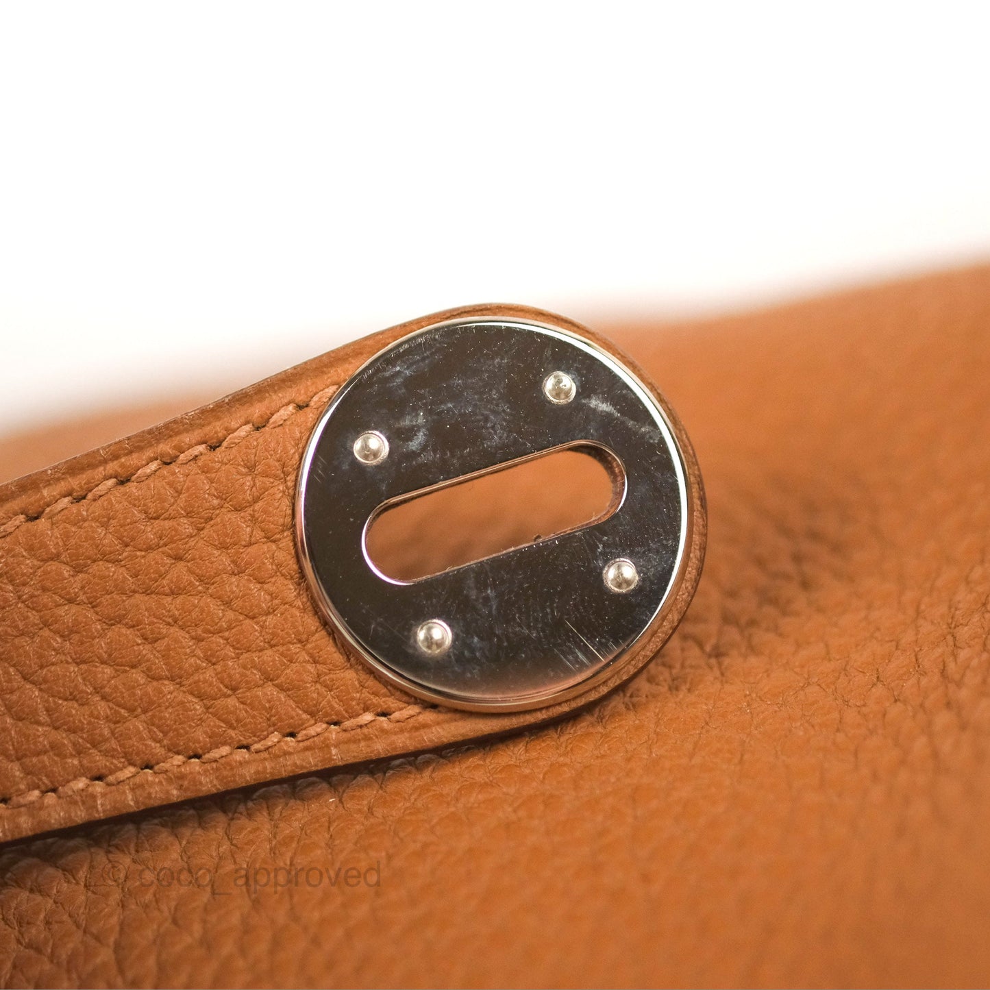 Hermès Lindy 34 Brown Clemence Palladium Hardware