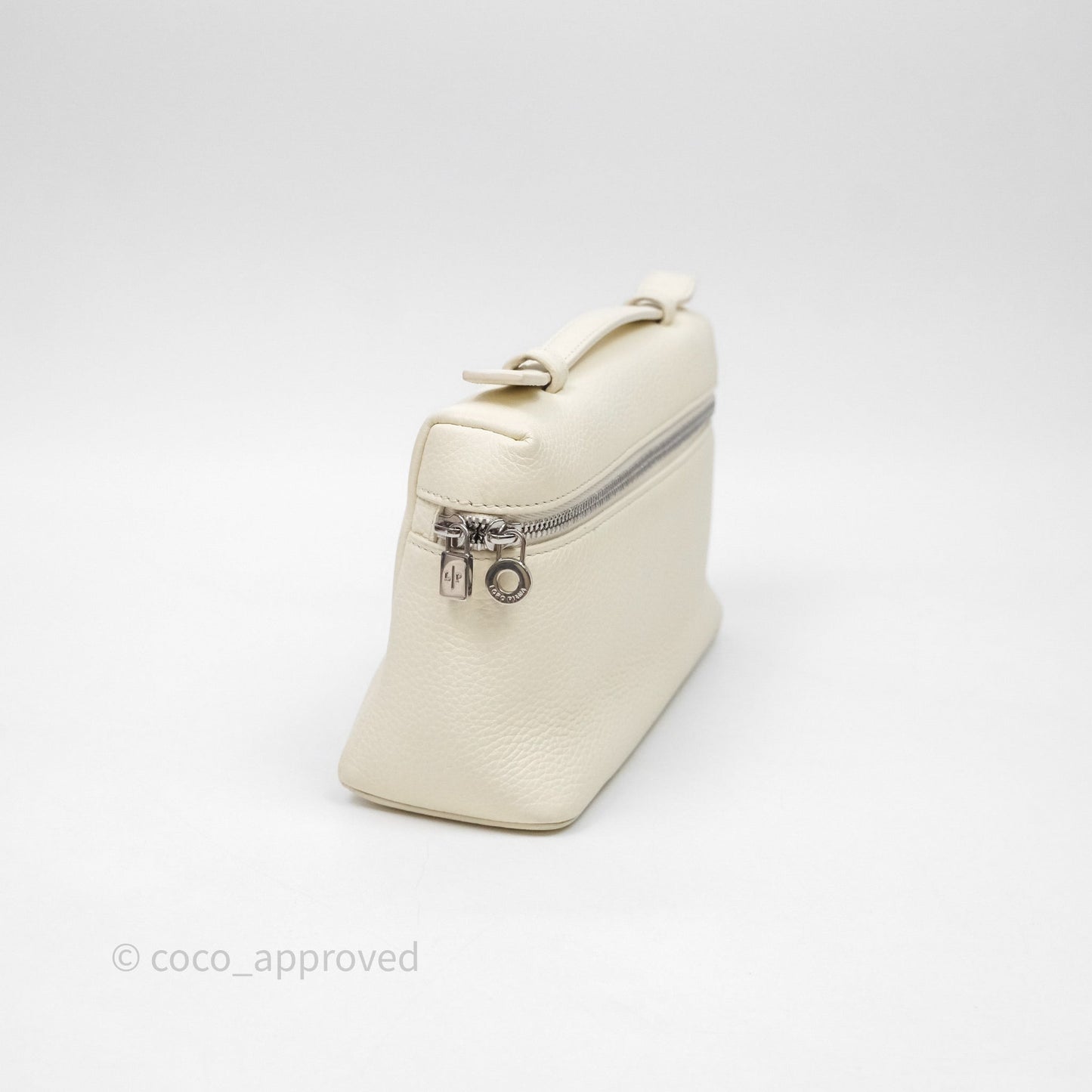 Loro Piana Extra Pocket L19 Ivory White Grained Calfskin