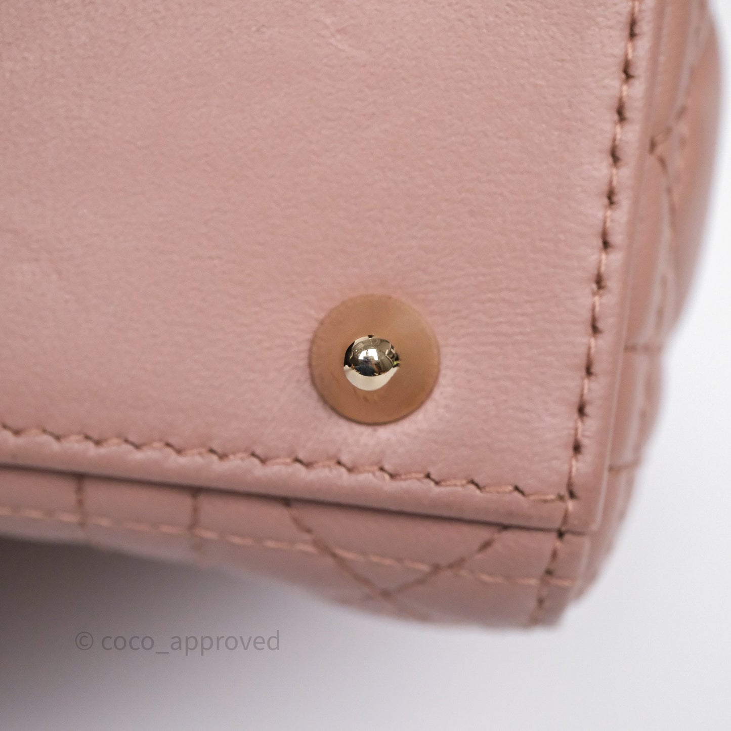 Christian Dior Small Lady Dior My ABCDior Bag Blush Cannage Lambskin