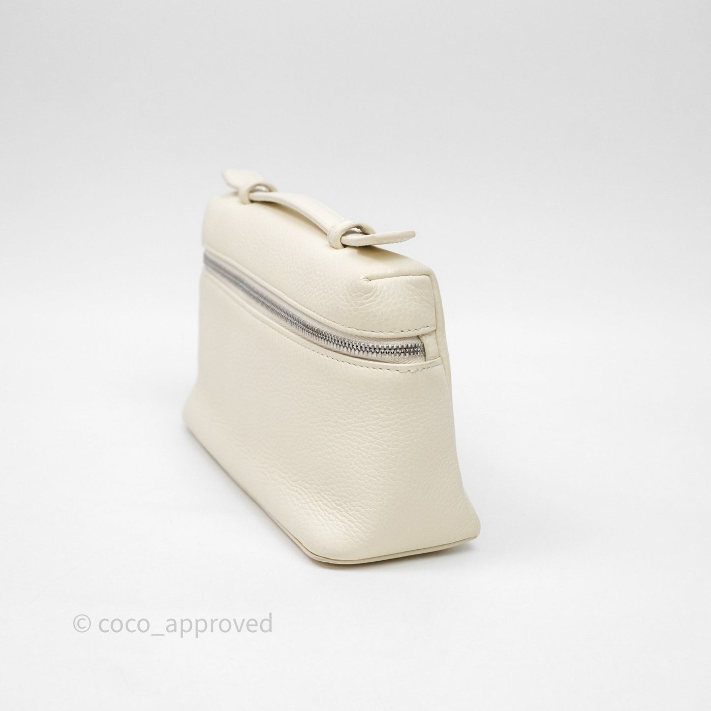 Loro Piana Extra Pocket L19 Ivory White Grained Calfskin