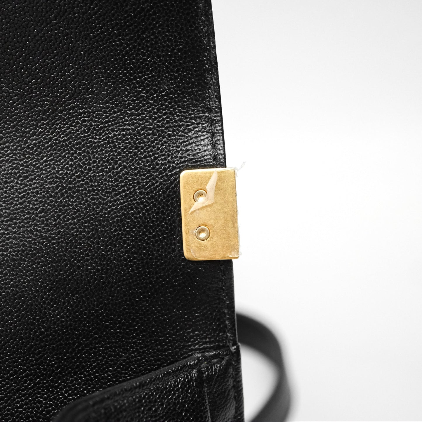 Chanel Medium Boy Chevron Black Caviar Aged Gold Hardware