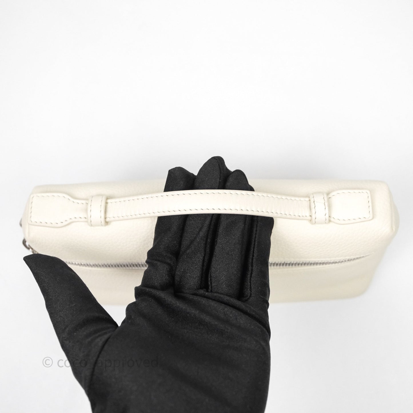 Loro Piana Extra Pocket L19 Ivory White Grained Calfskin