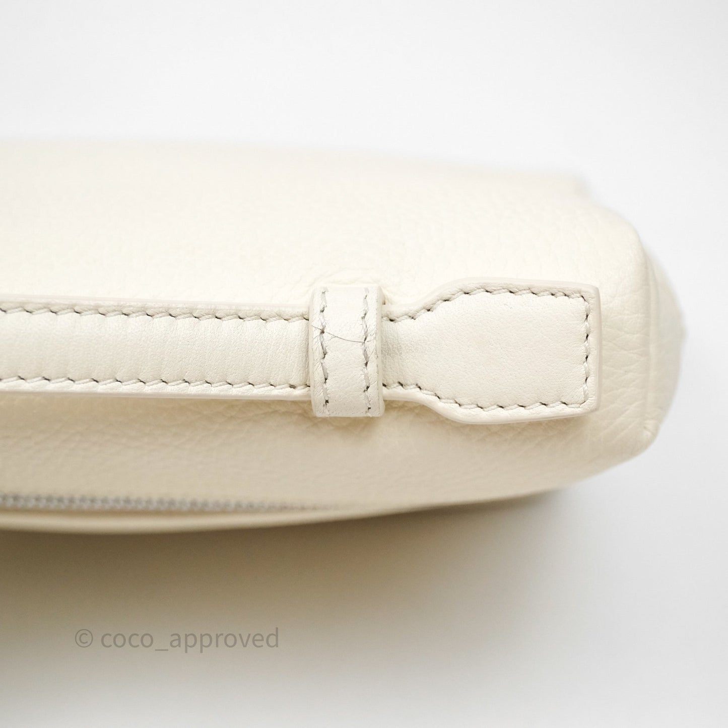 Loro Piana Extra Pocket L19 Ivory White Grained Calfskin
