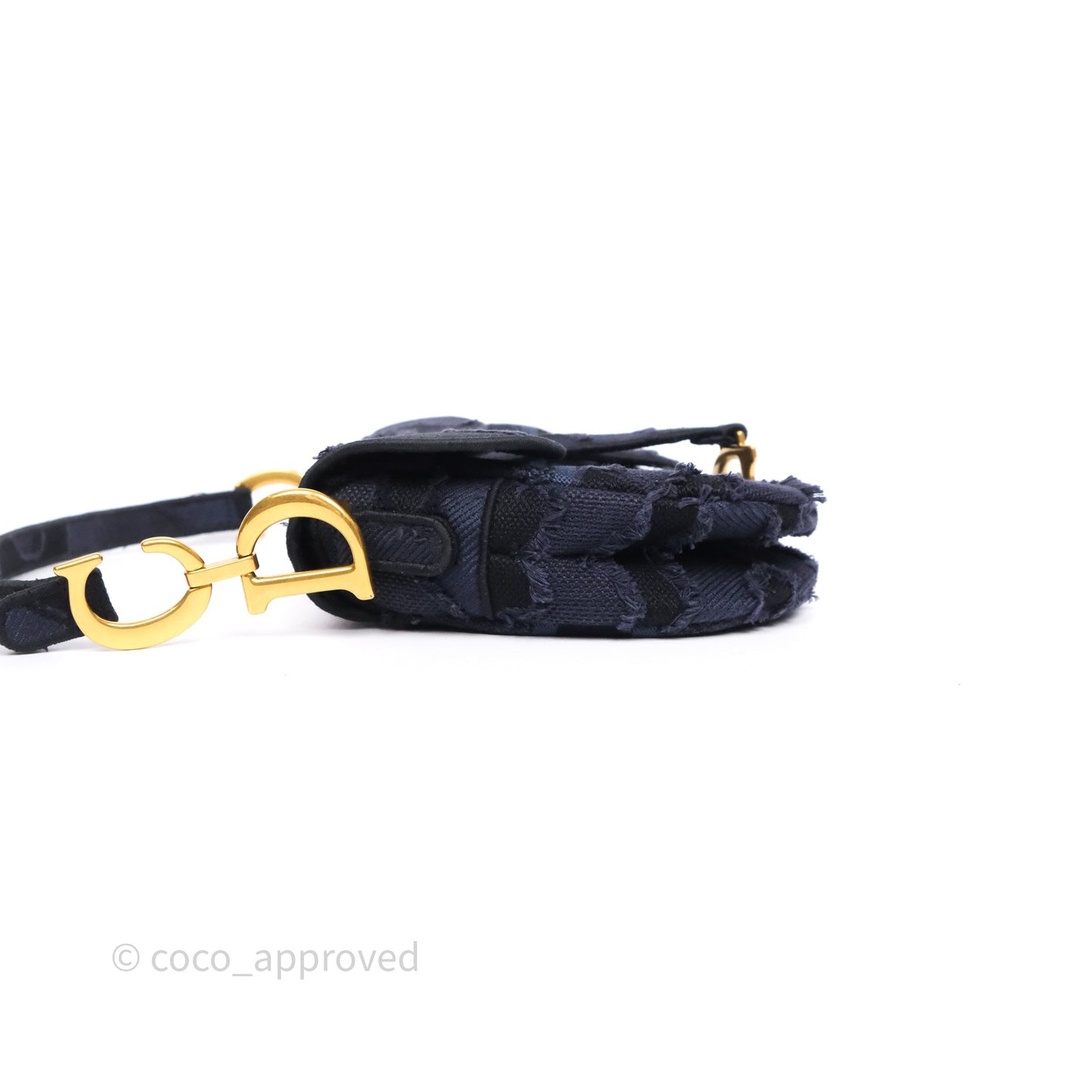 Christian Dior Saddle Navy Camouflage Canvas Embroidered