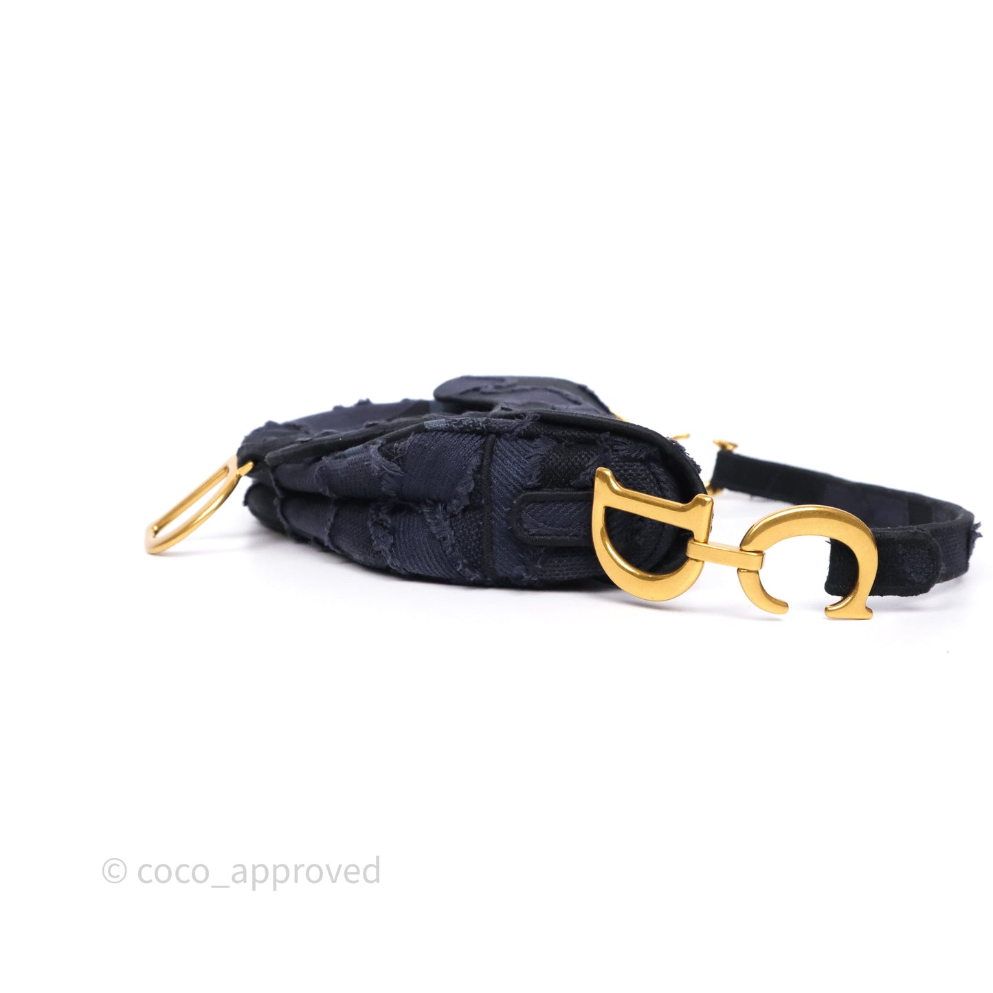 Christian Dior Saddle Navy Camouflage Canvas Embroidered