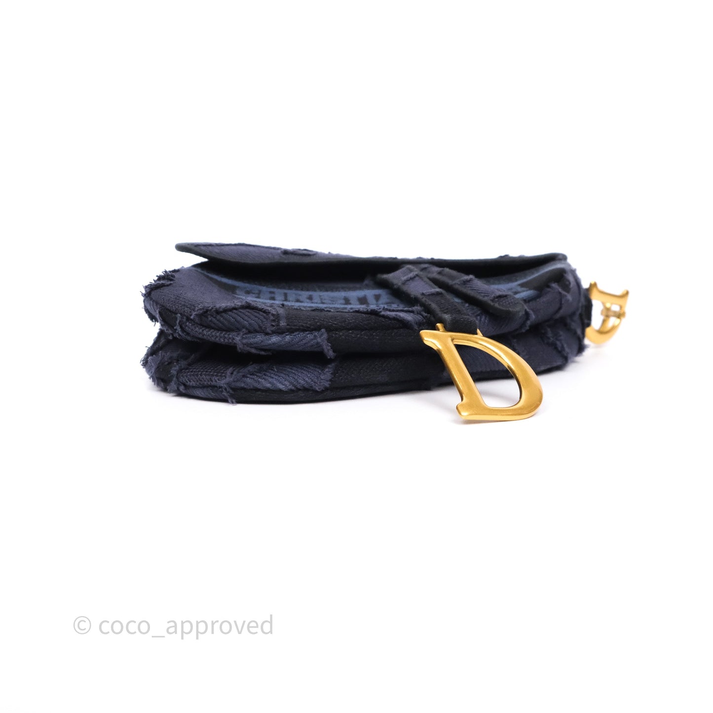 Christian Dior Saddle Navy Camouflage Canvas Embroidered