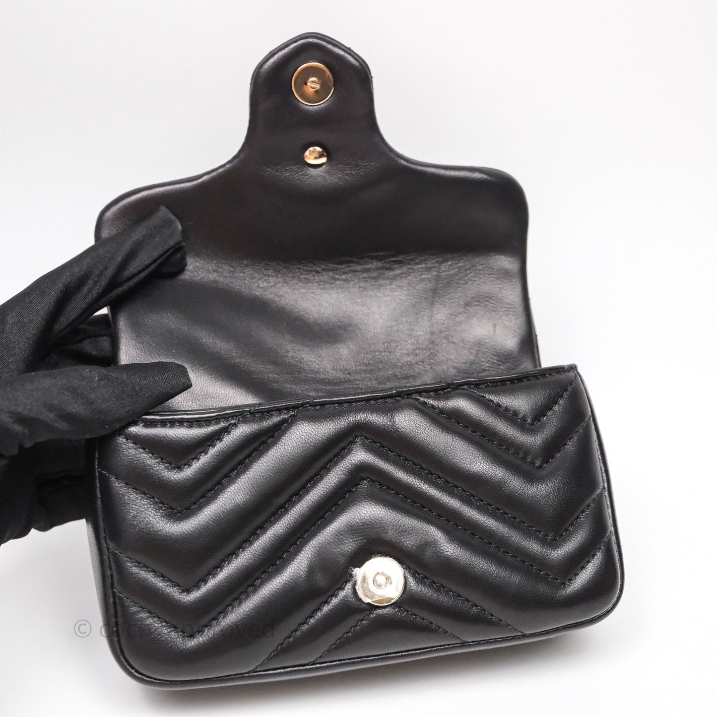 Gucci GG Marmont Super Mini Black Shoulder Bag