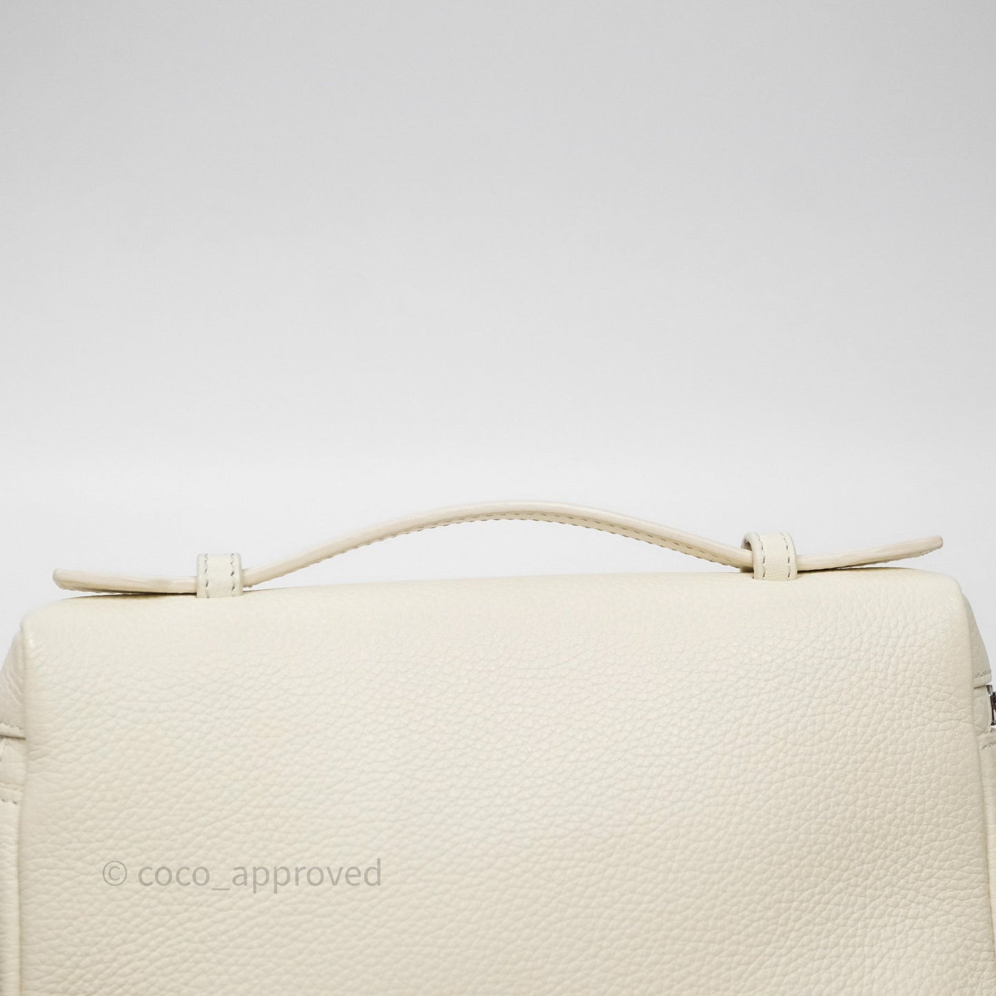 Loro Piana Extra Pocket L19 Ivory White Grained Calfskin