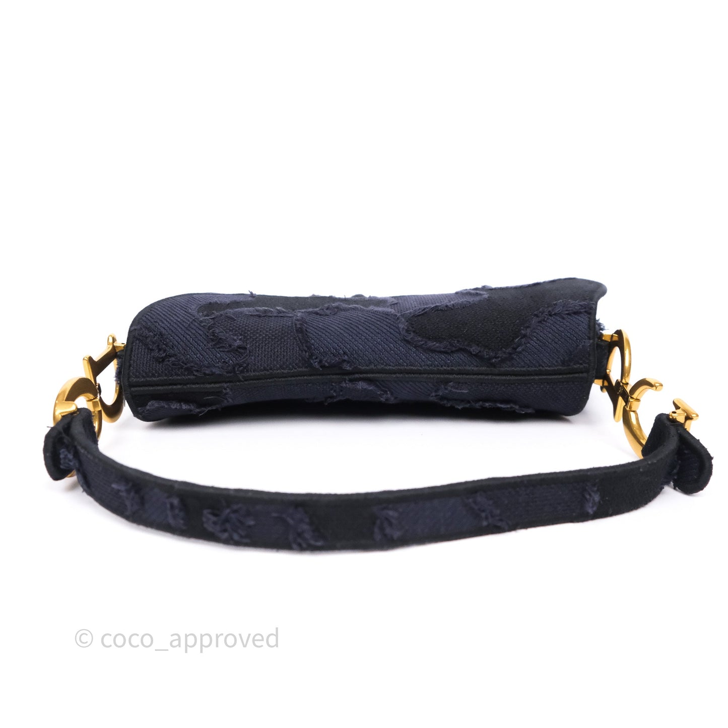 Christian Dior Saddle Navy Camouflage Canvas Embroidered