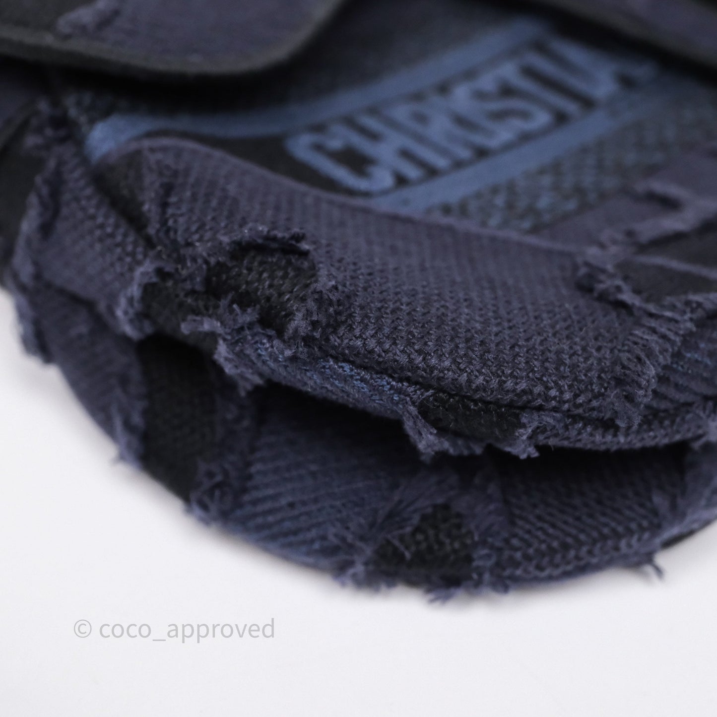 Christian Dior Saddle Navy Camouflage Canvas Embroidered