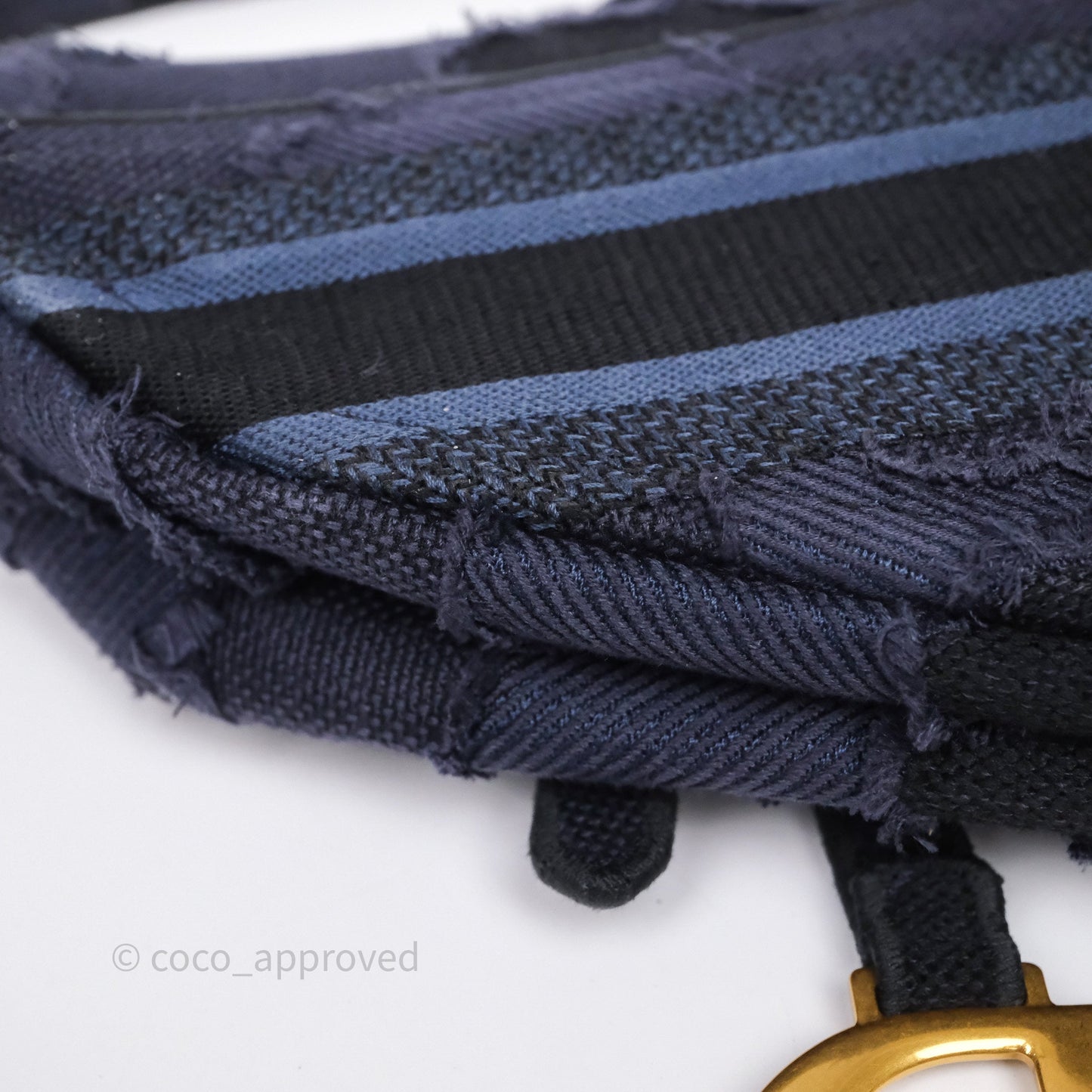 Christian Dior Saddle Navy Camouflage Canvas Embroidered