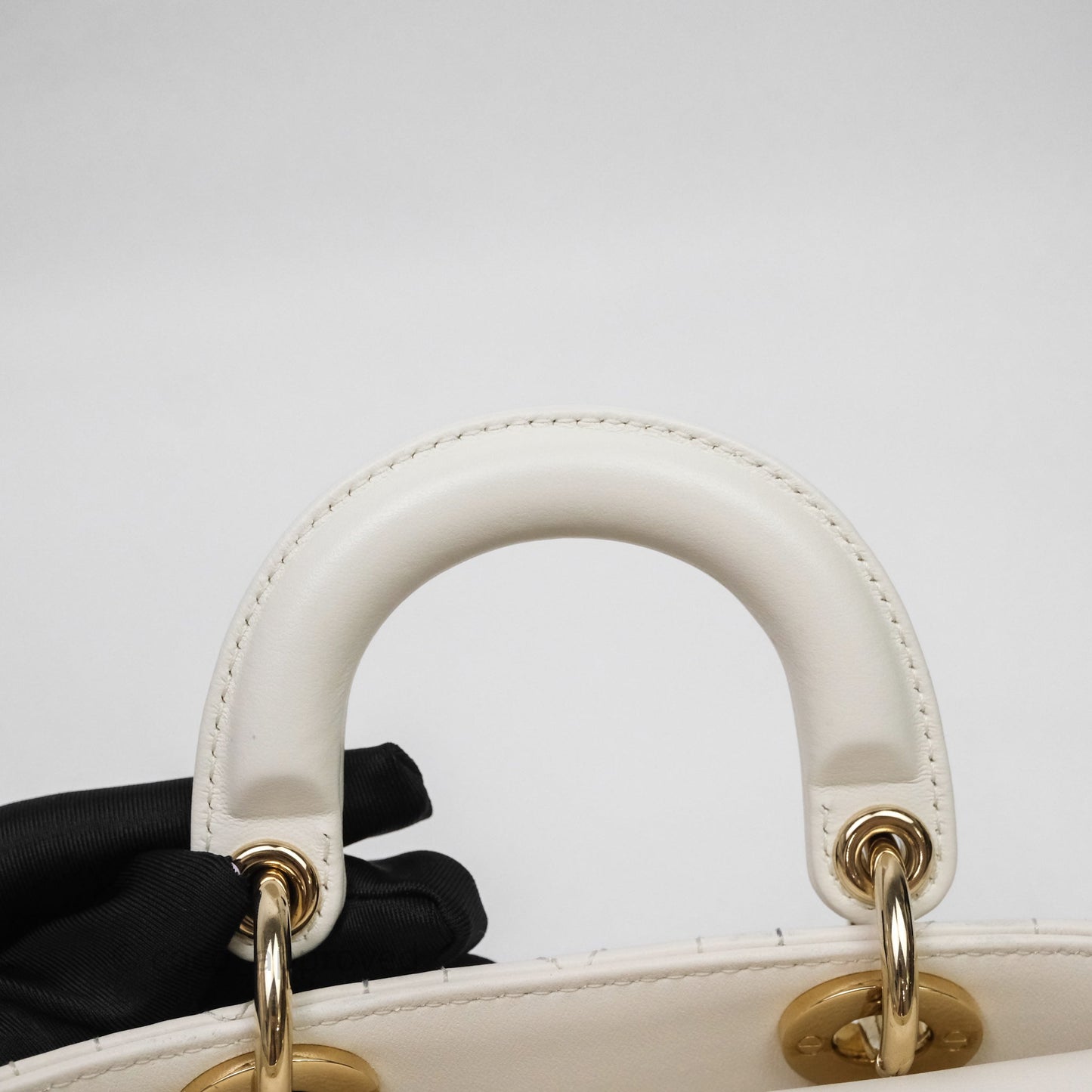 Christian Dior Micro Lady D-Joy Bag Latte Cannage Lambskin Gold Hardware