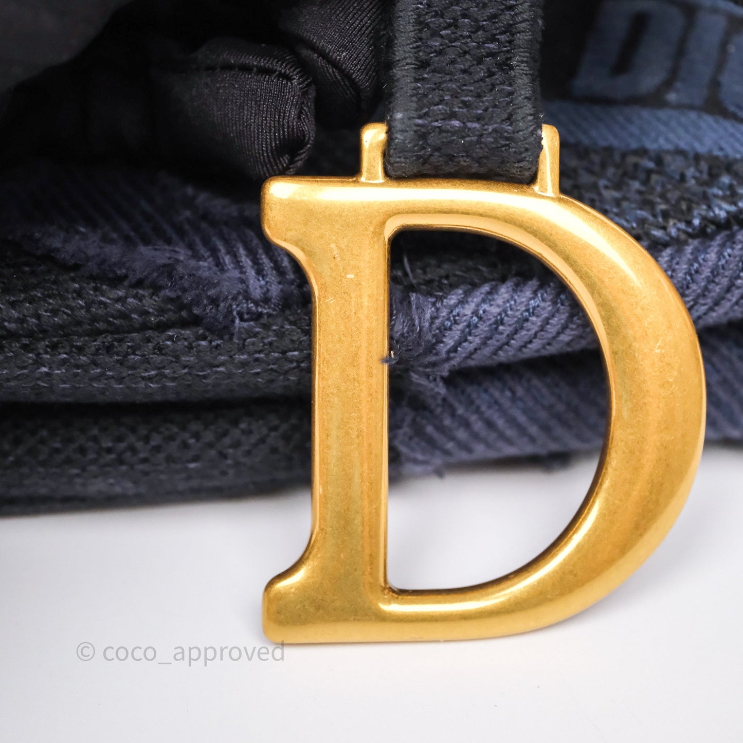 Christian Dior Saddle Navy Camouflage Canvas Embroidered