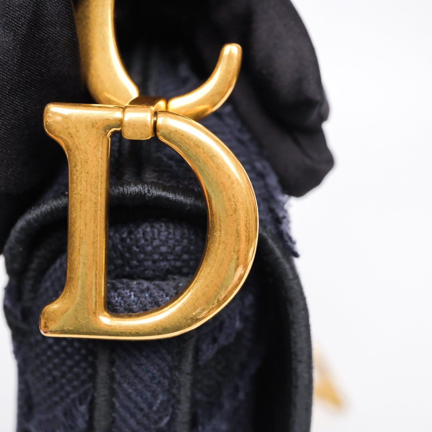 Christian Dior Saddle Navy Camouflage Canvas Embroidered