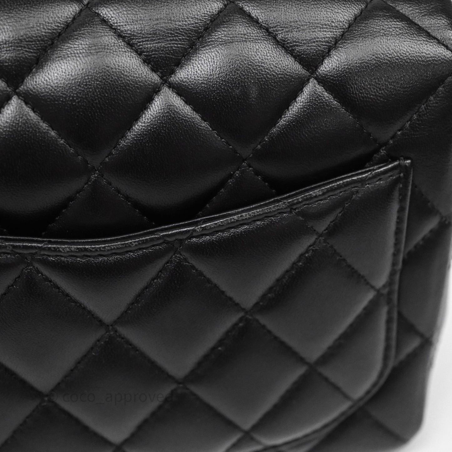 Chanel Mini Square Quilted Black Lambskin Gold Hardware