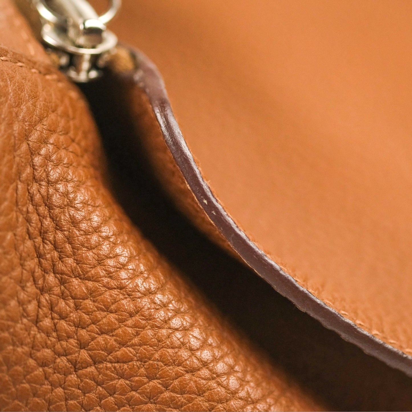 Hermès Lindy 34 Brown Clemence Palladium Hardware