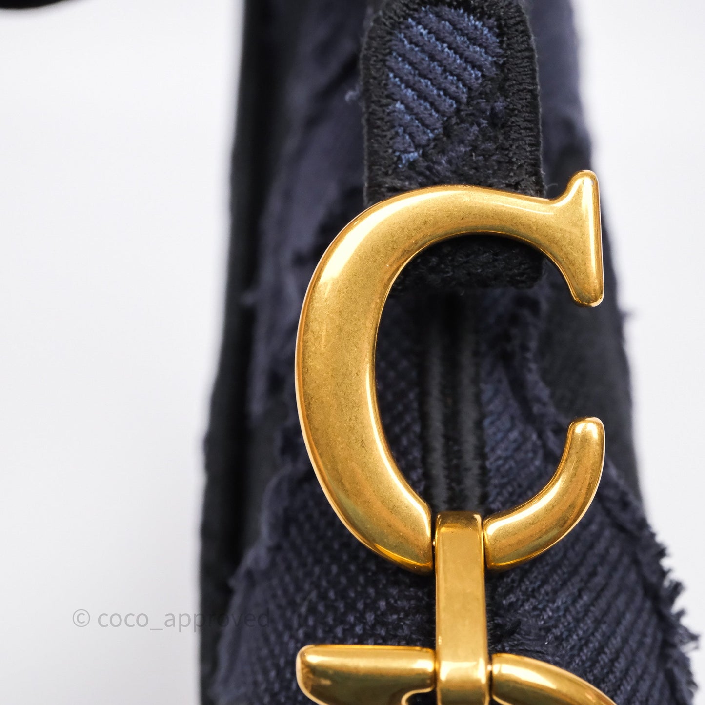 Christian Dior Saddle Navy Camouflage Canvas Embroidered