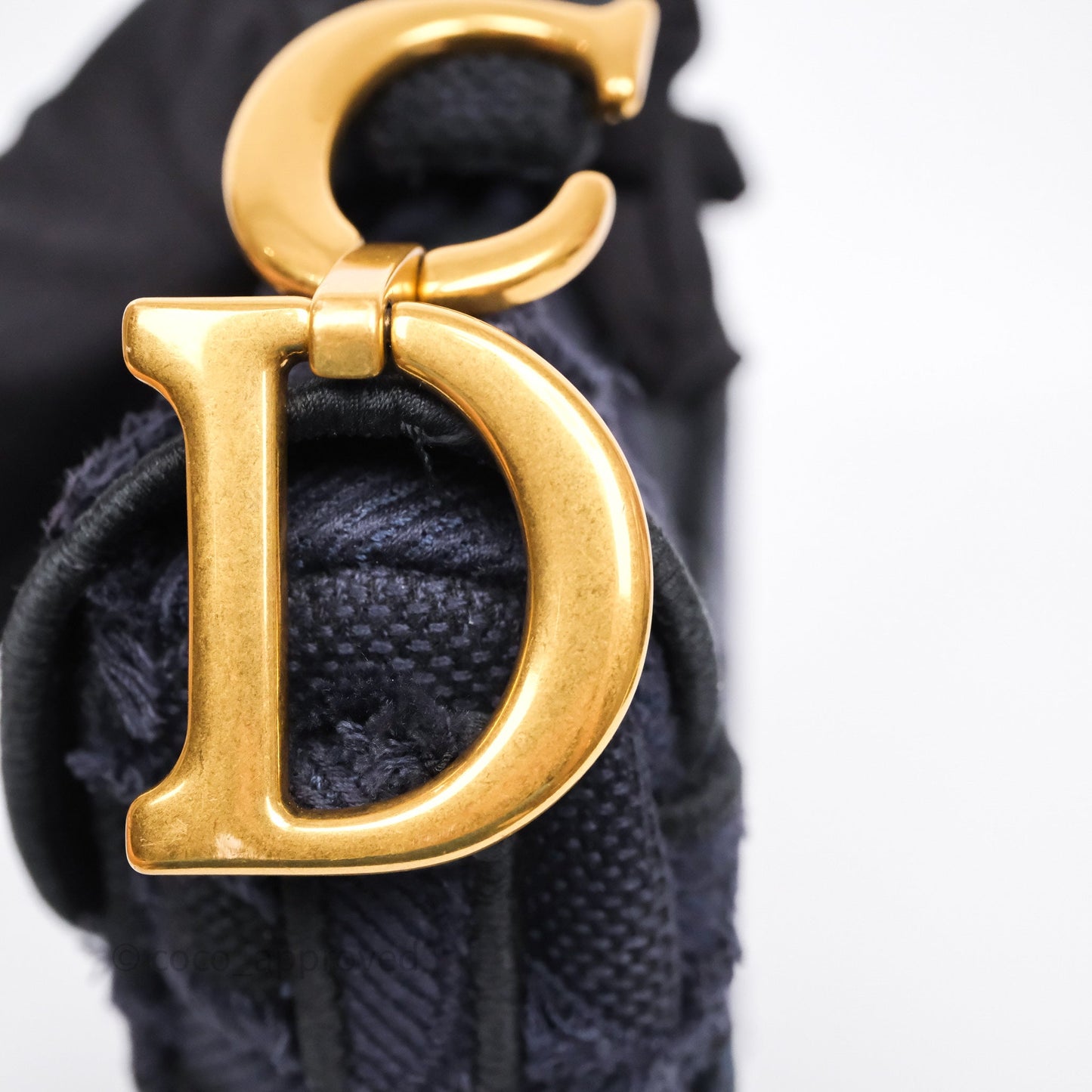 Christian Dior Saddle Navy Camouflage Canvas Embroidered