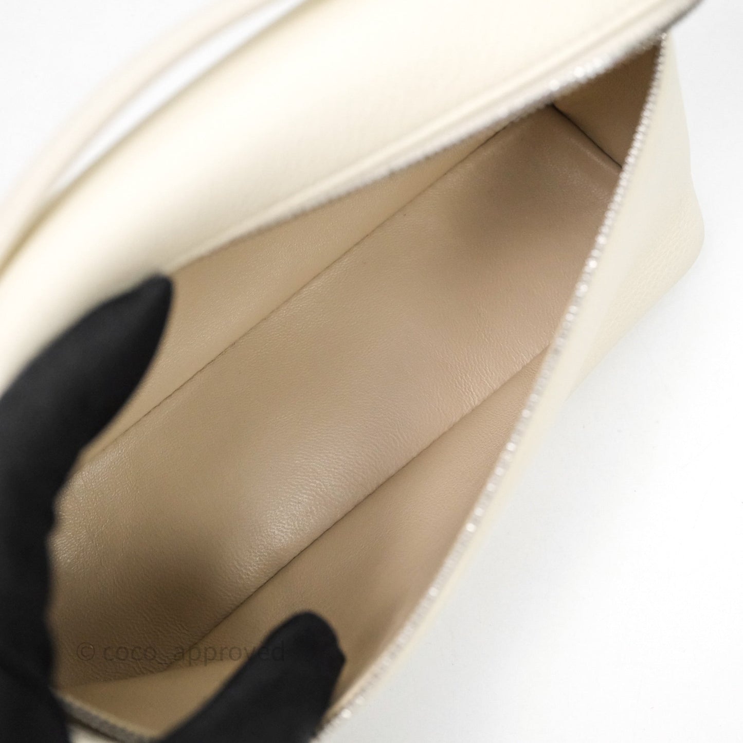 Loro Piana Extra Pocket L19 Ivory White Grained Calfskin