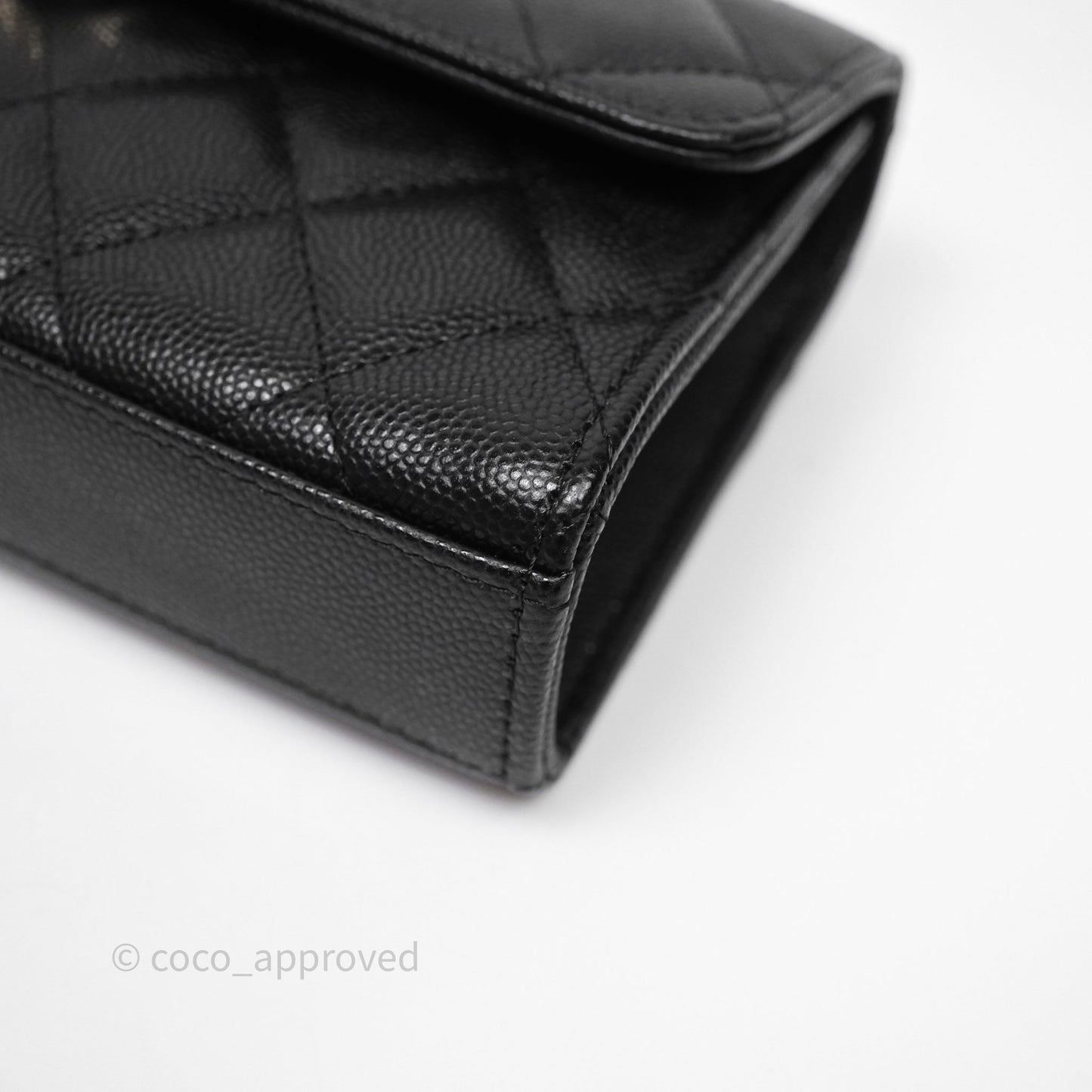 Chanel Clutch With Chain Black Caviar Gold Hardware