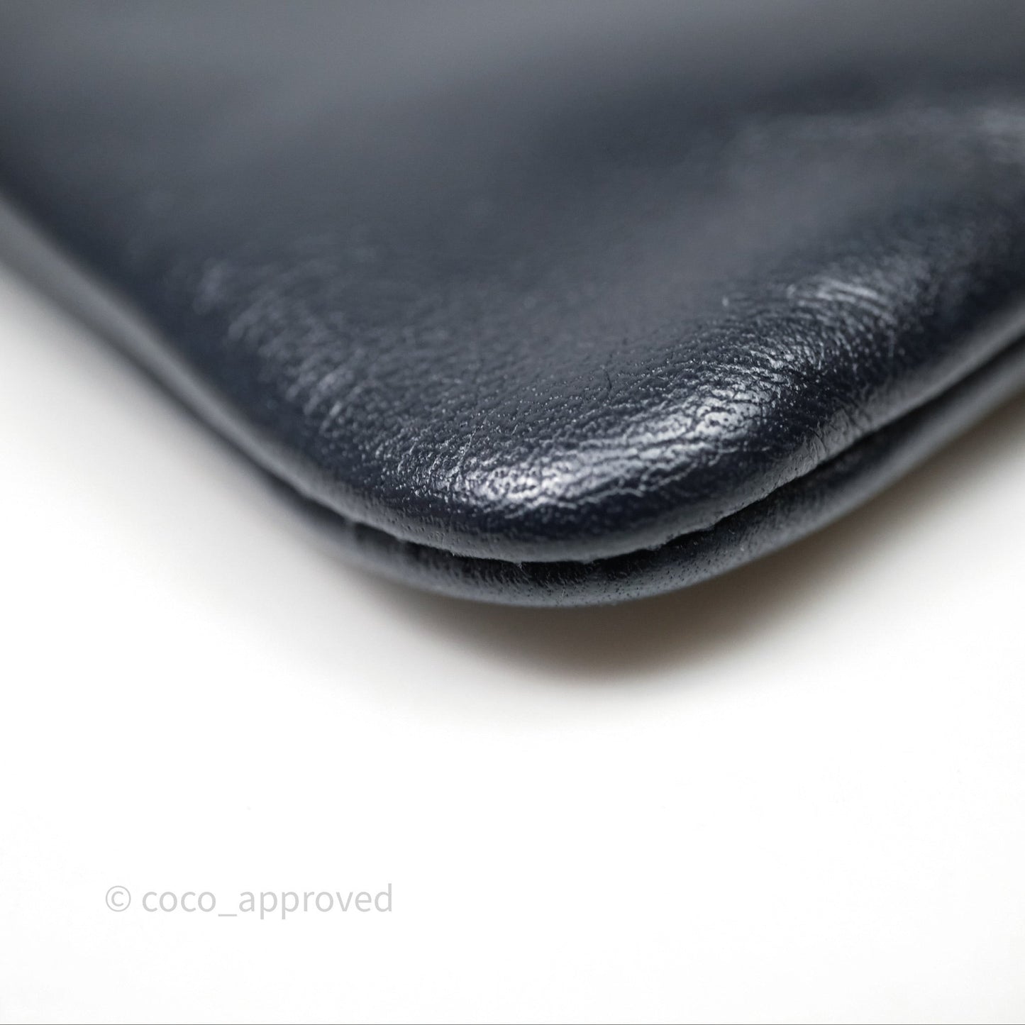 Chanel 22 Small Navy Shiny Calfskin Aged Gold Hardware