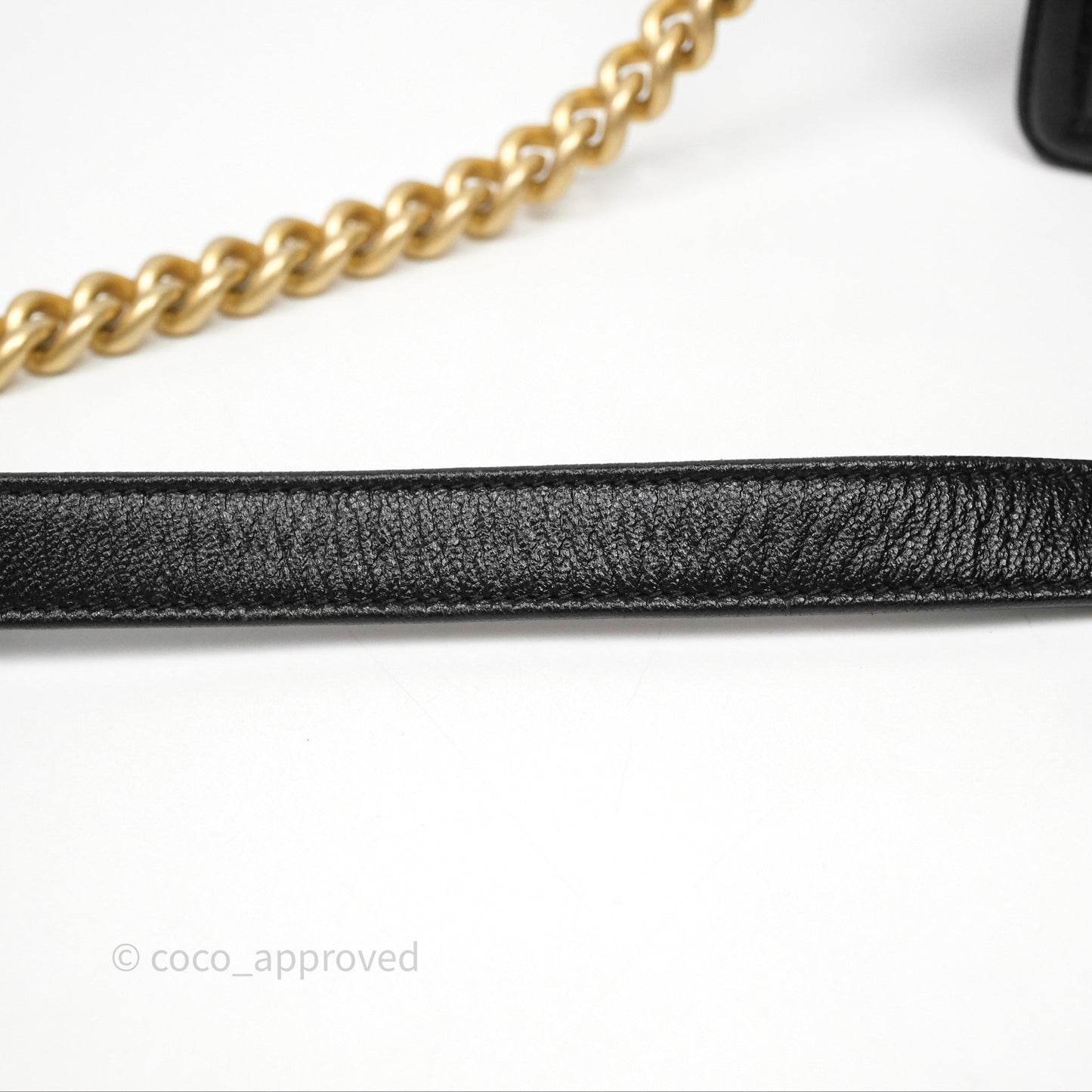 Chanel Medium Boy Chevron Black Caviar Aged Gold Hardware
