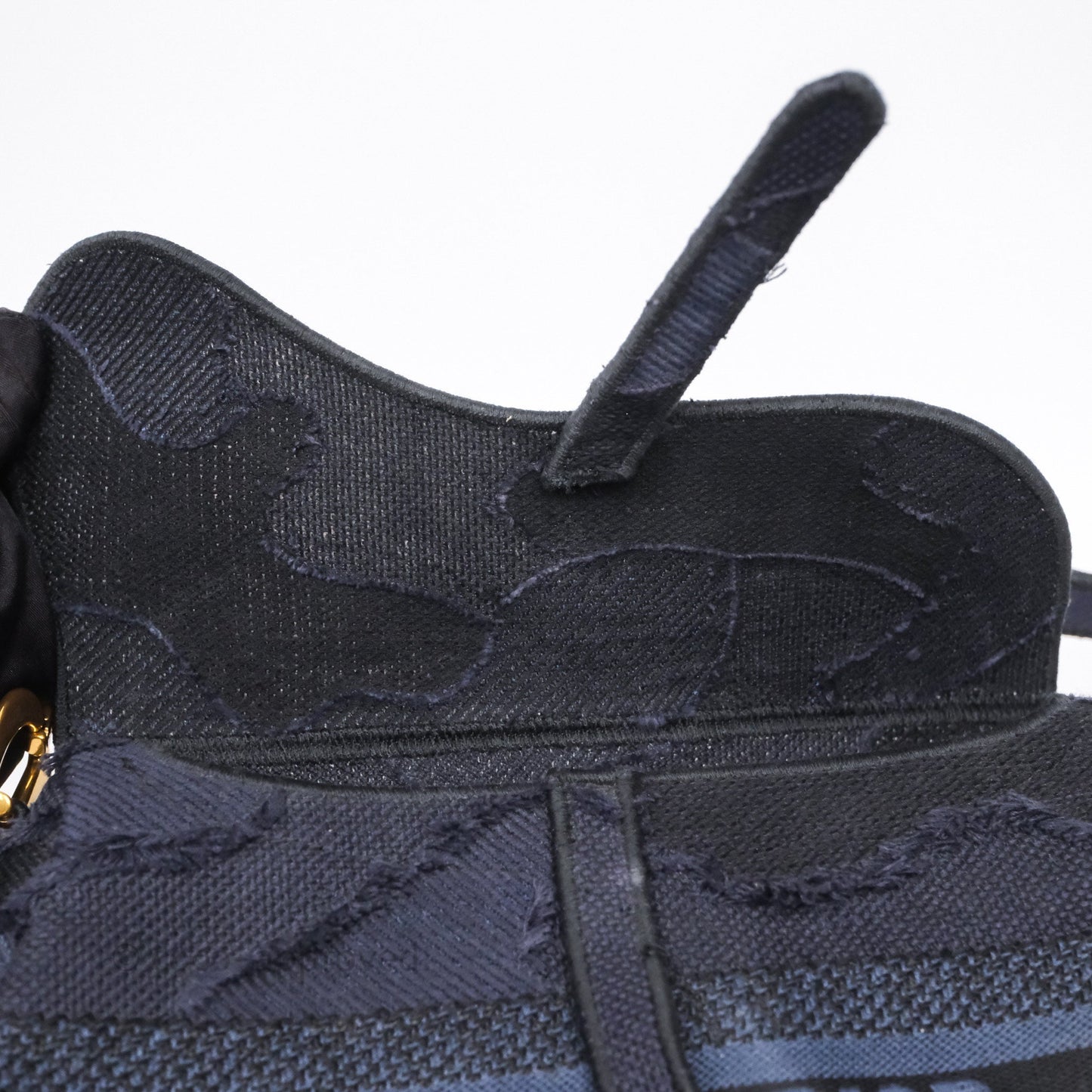 Christian Dior Saddle Navy Camouflage Canvas Embroidered