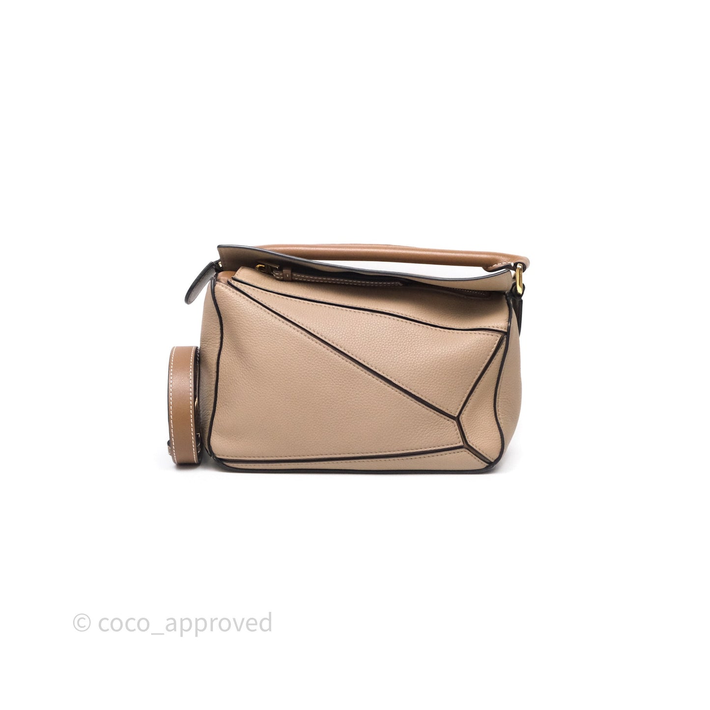 Loewe Small Puzzle Bag Sand Mink Grained Calfskin