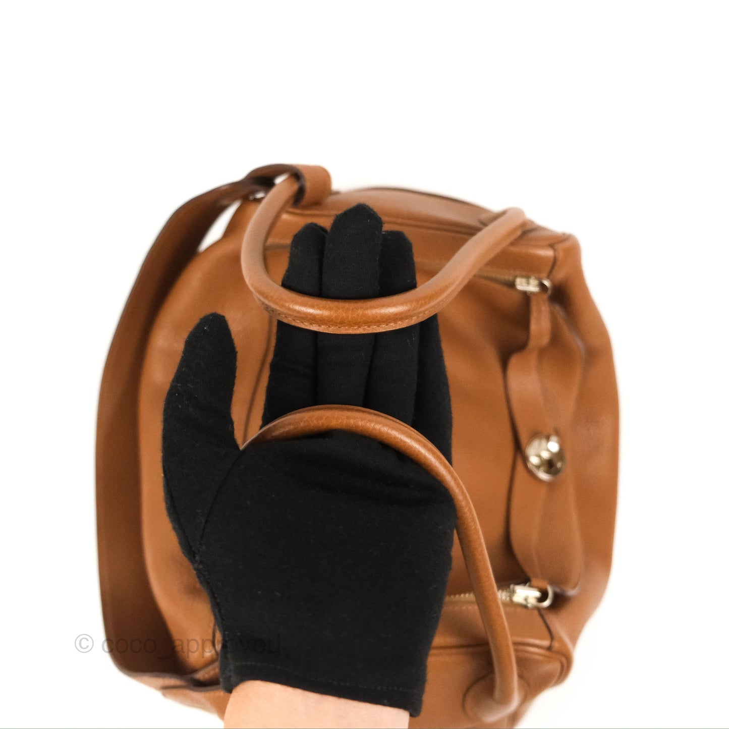 Hermès Lindy 34 Brown Clemence Palladium Hardware