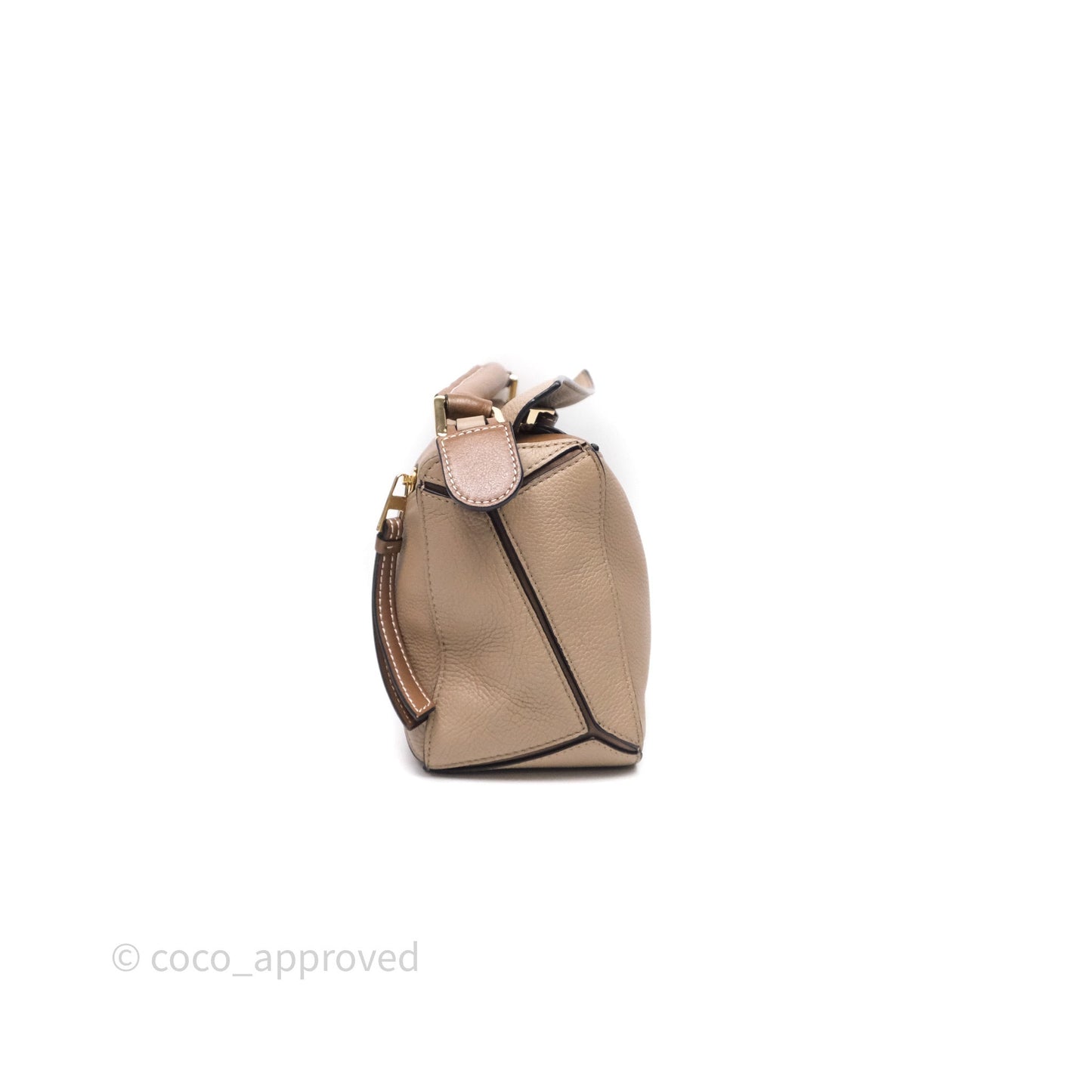 Loewe Small Puzzle Bag Sand Mink Grained Calfskin