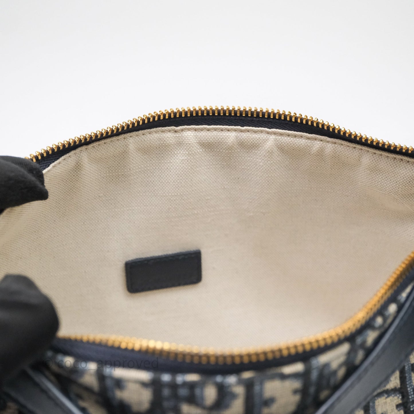 Christian Dior Medium Travel Nomad Pouch Light Gold Hardware