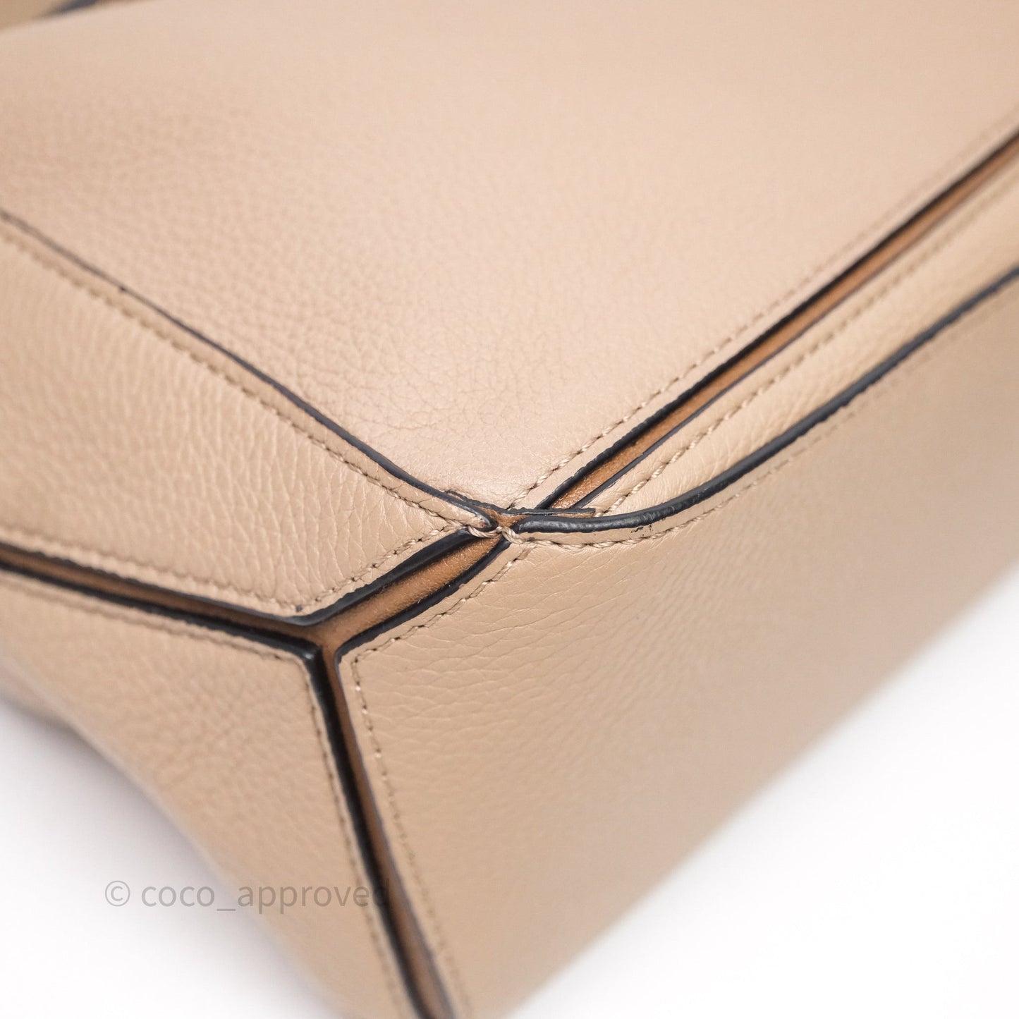 Loewe Small Puzzle Bag Sand Mink Grained Calfskin