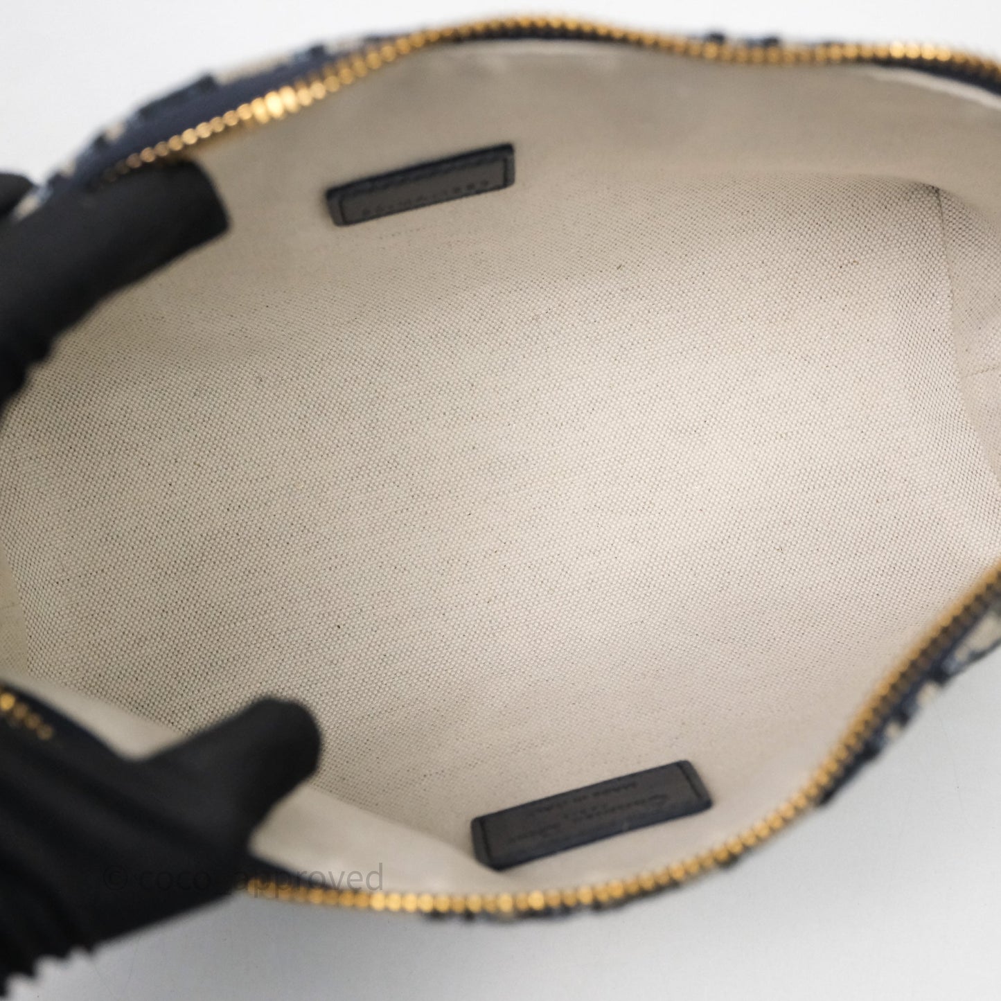 Christian Dior Medium Travel Nomad Pouch Light Gold Hardware