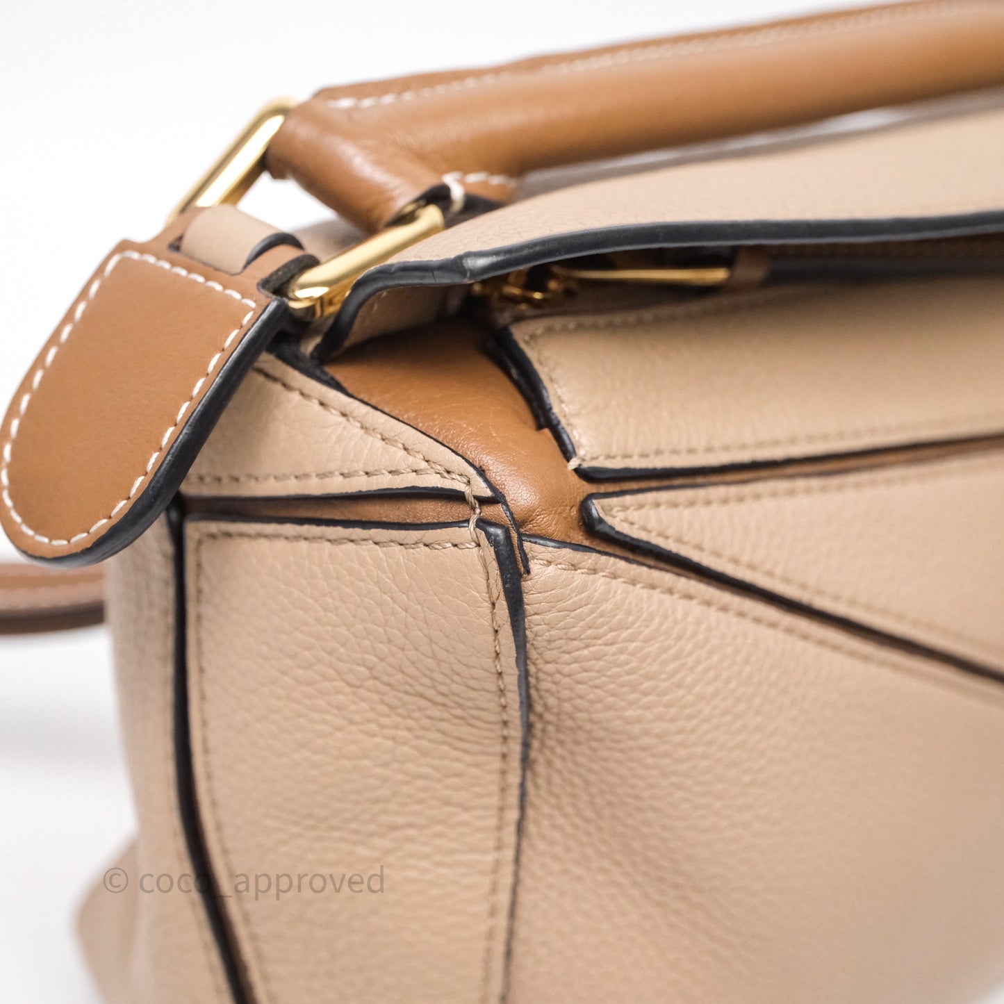 Loewe Small Puzzle Bag Sand Mink Grained Calfskin