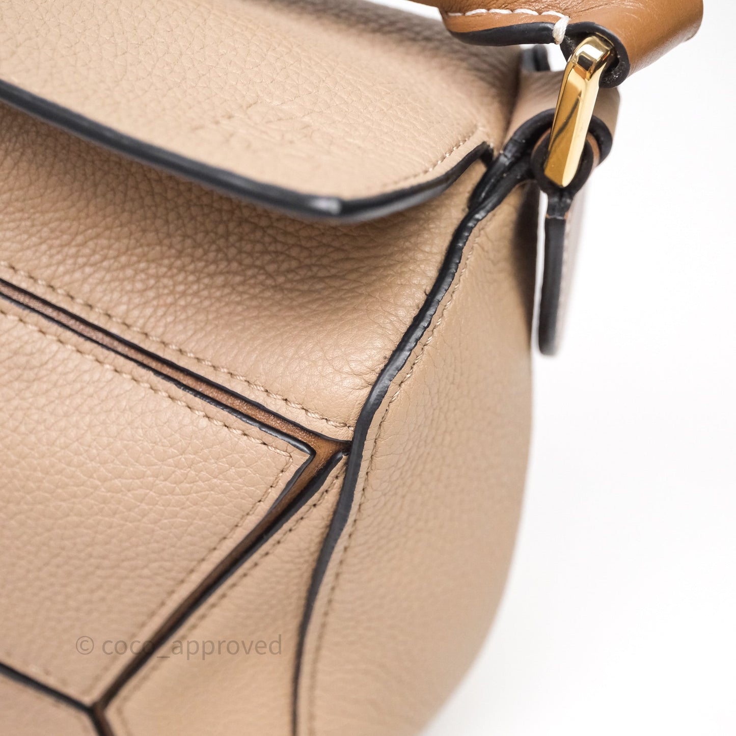 Loewe Small Puzzle Bag Sand Mink Grained Calfskin