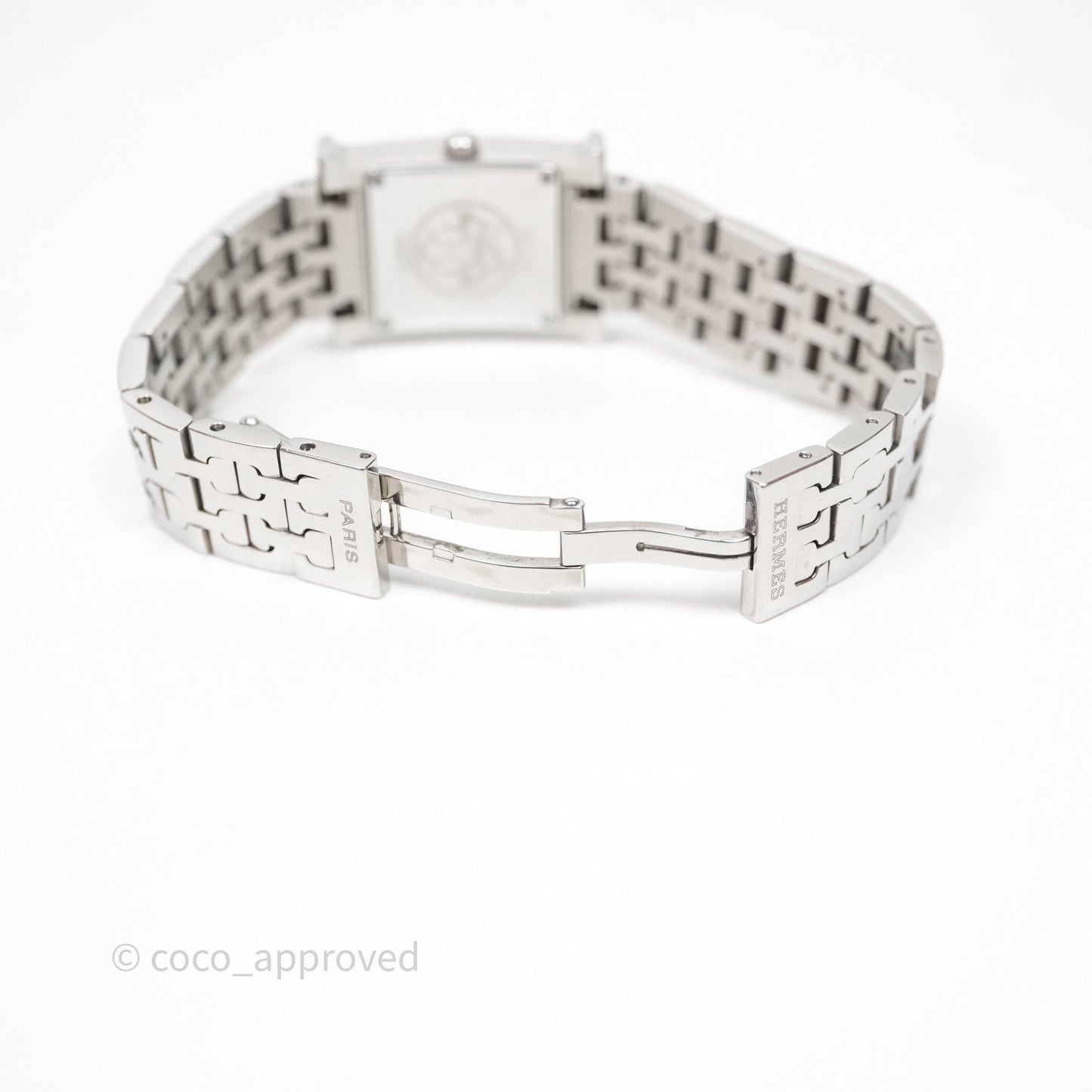 Hermes Heure H Watch Black Silver Hardware