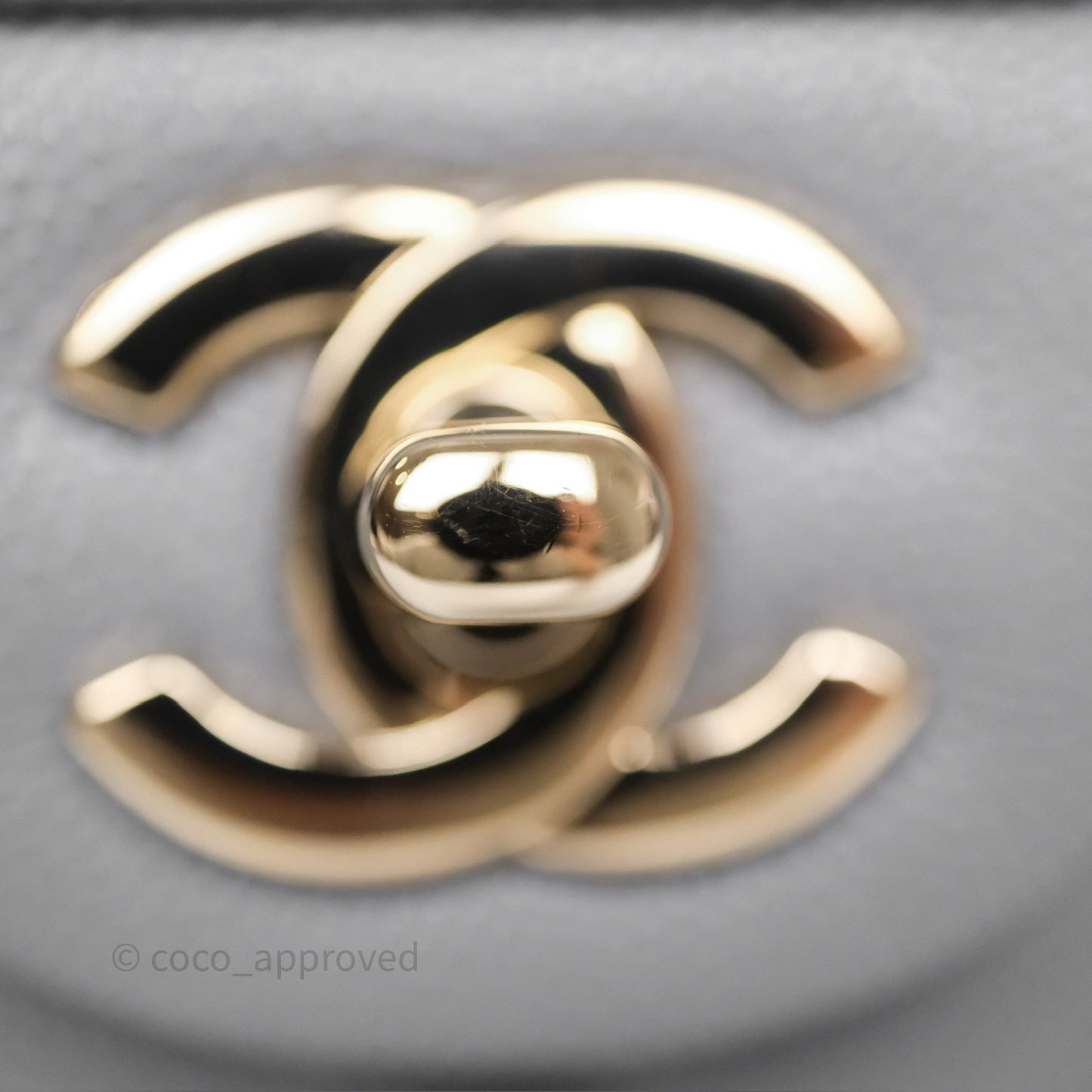 Chanel Small Classic Flap Quilted Grey Caviar Gold Hardware 20C
