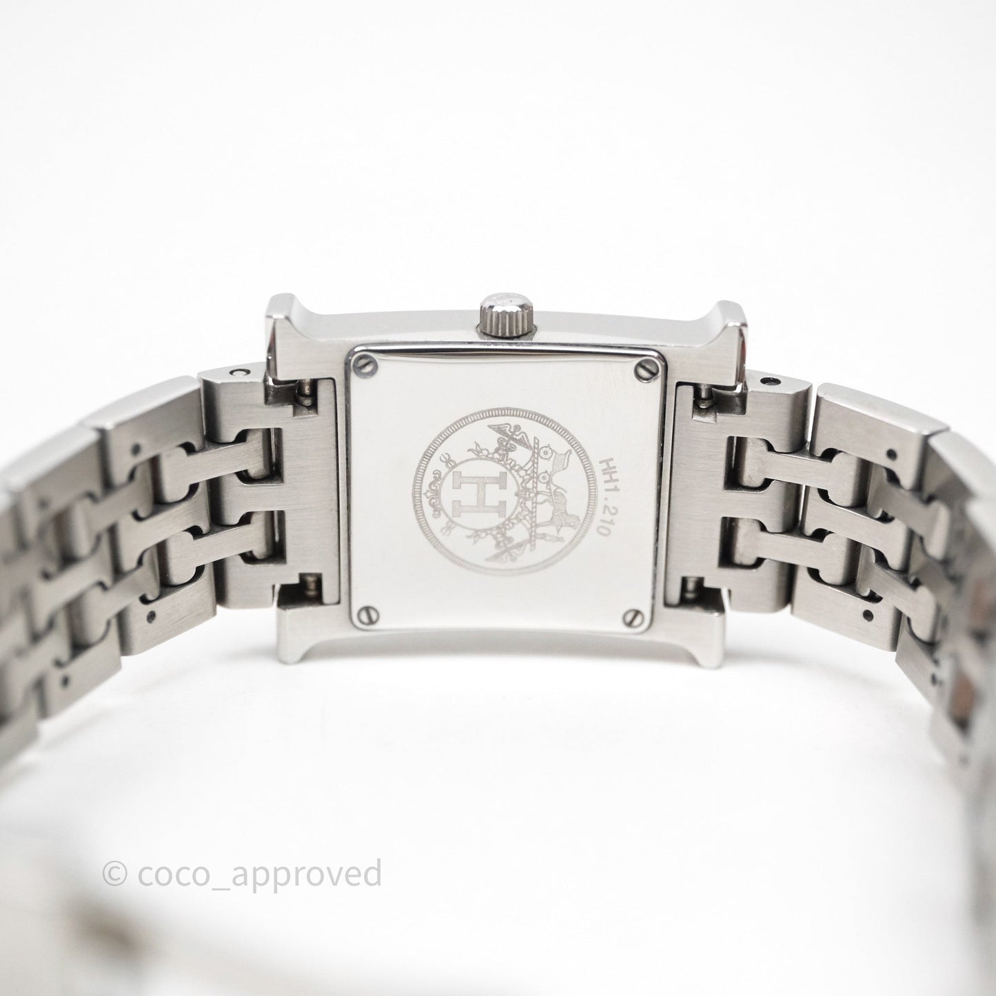 Hermes Heure H Watch Black Silver Hardware