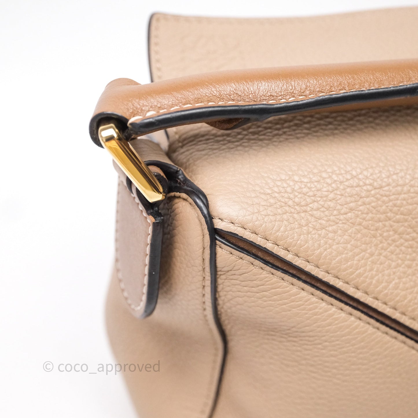 Loewe Small Puzzle Bag Sand Mink Grained Calfskin