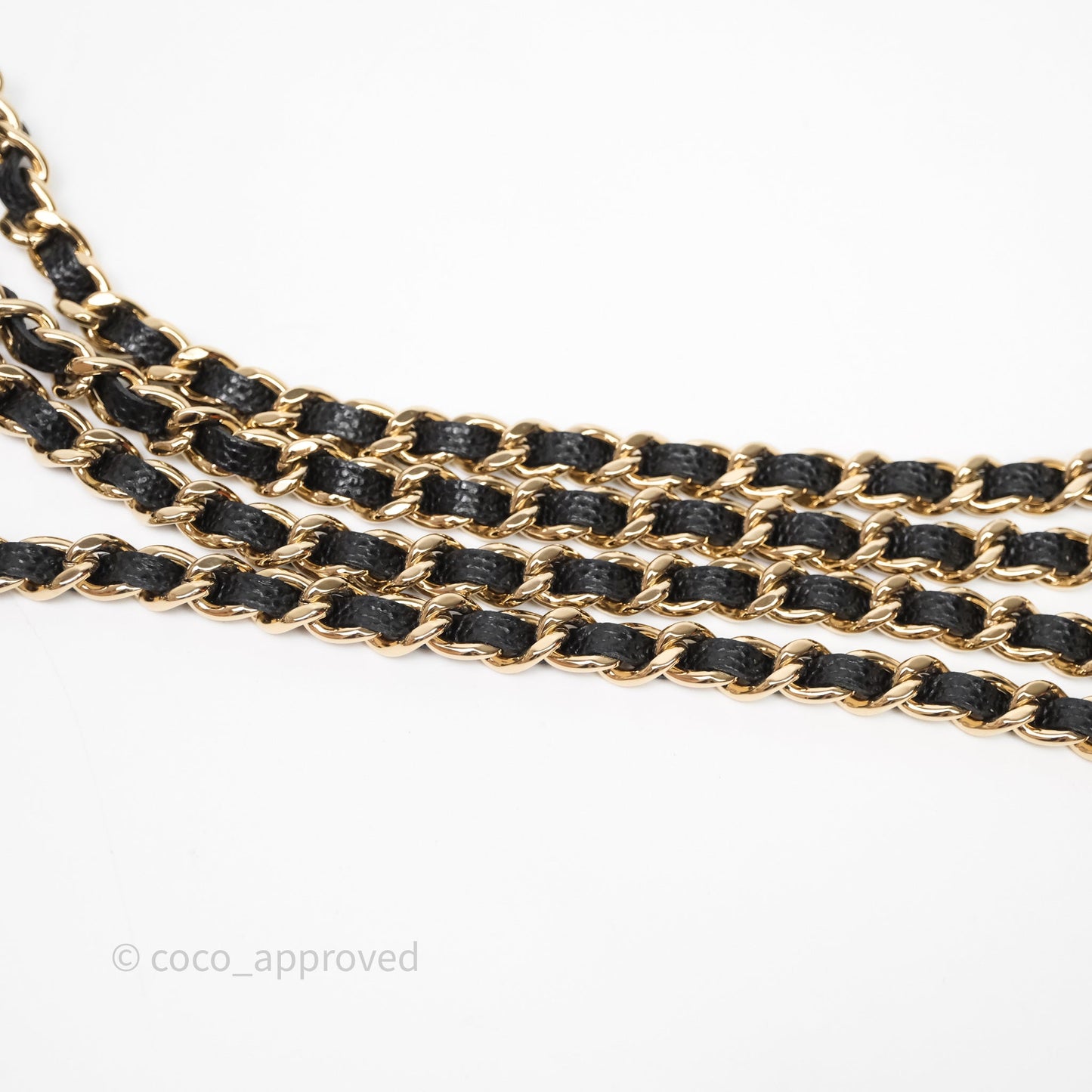 Chanel Clutch With Chain Black Caviar Gold Hardware